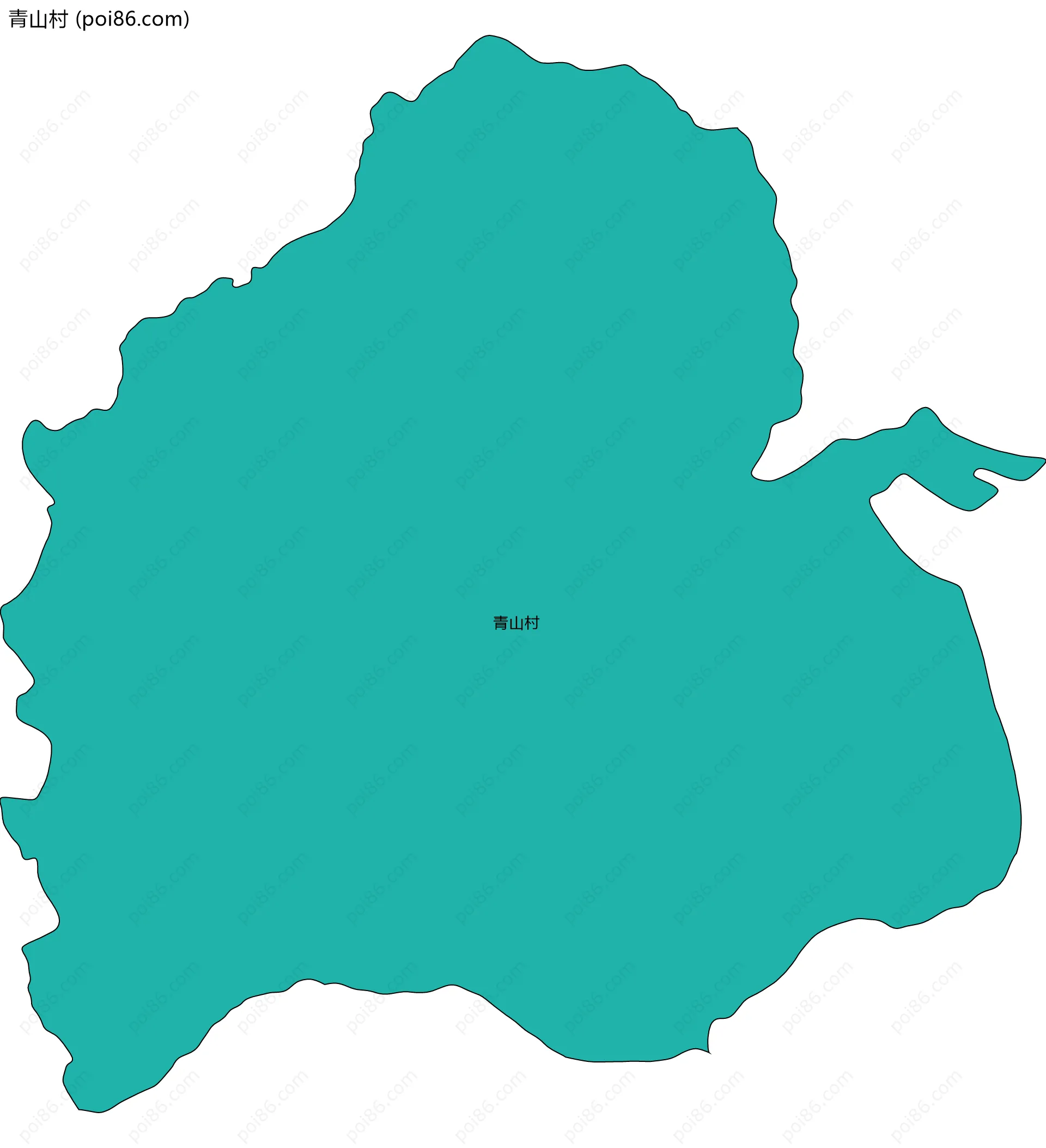 青山村边界地图