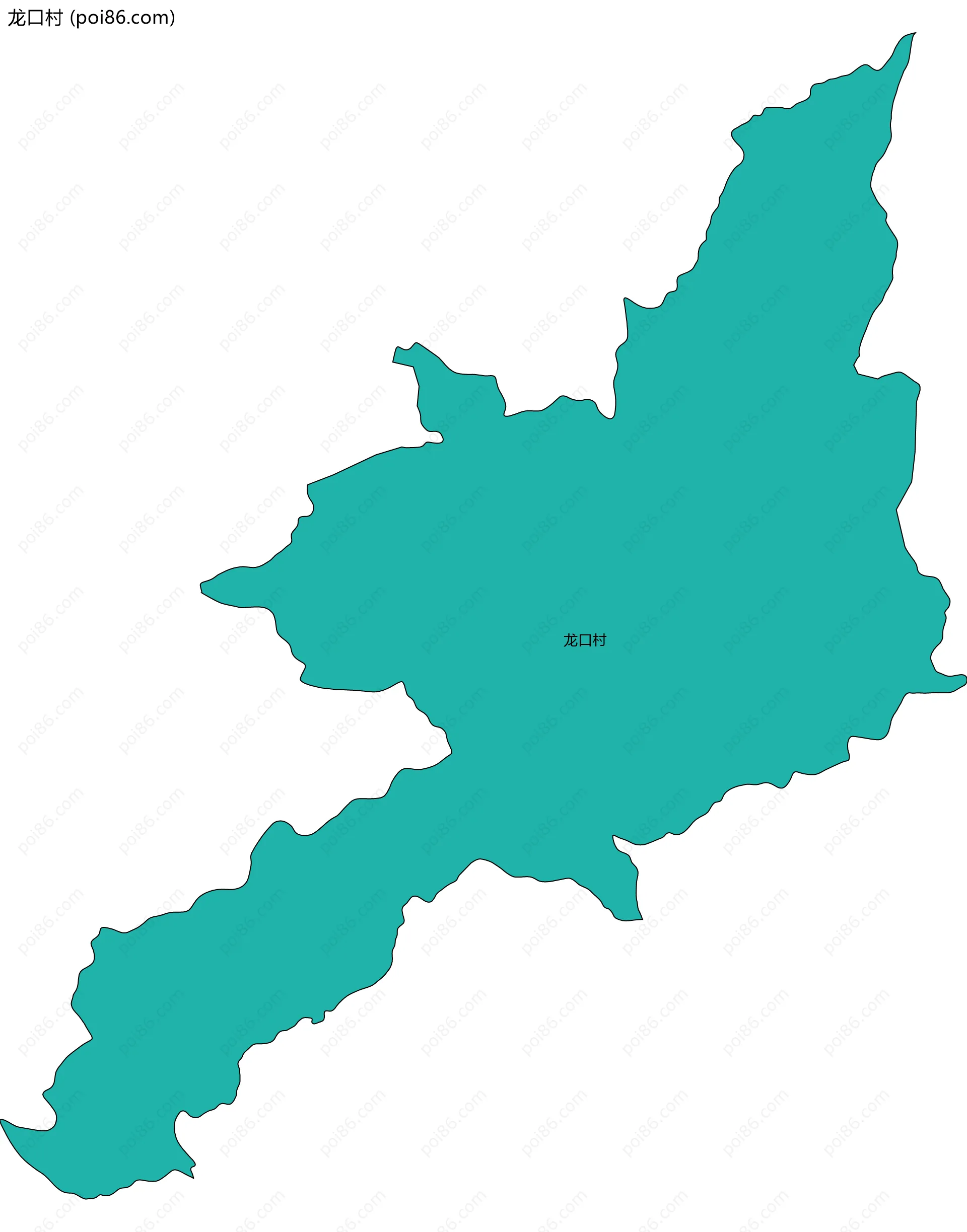 龙口村边界地图