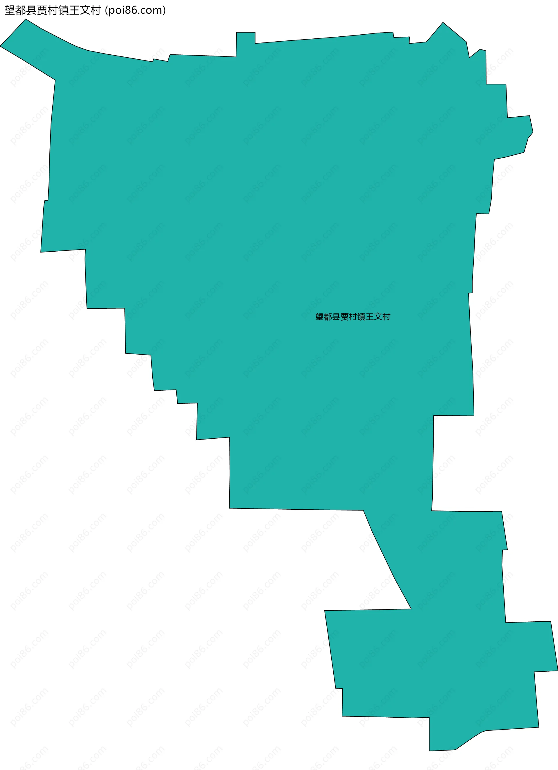 望都县贾村镇王文村边界地图