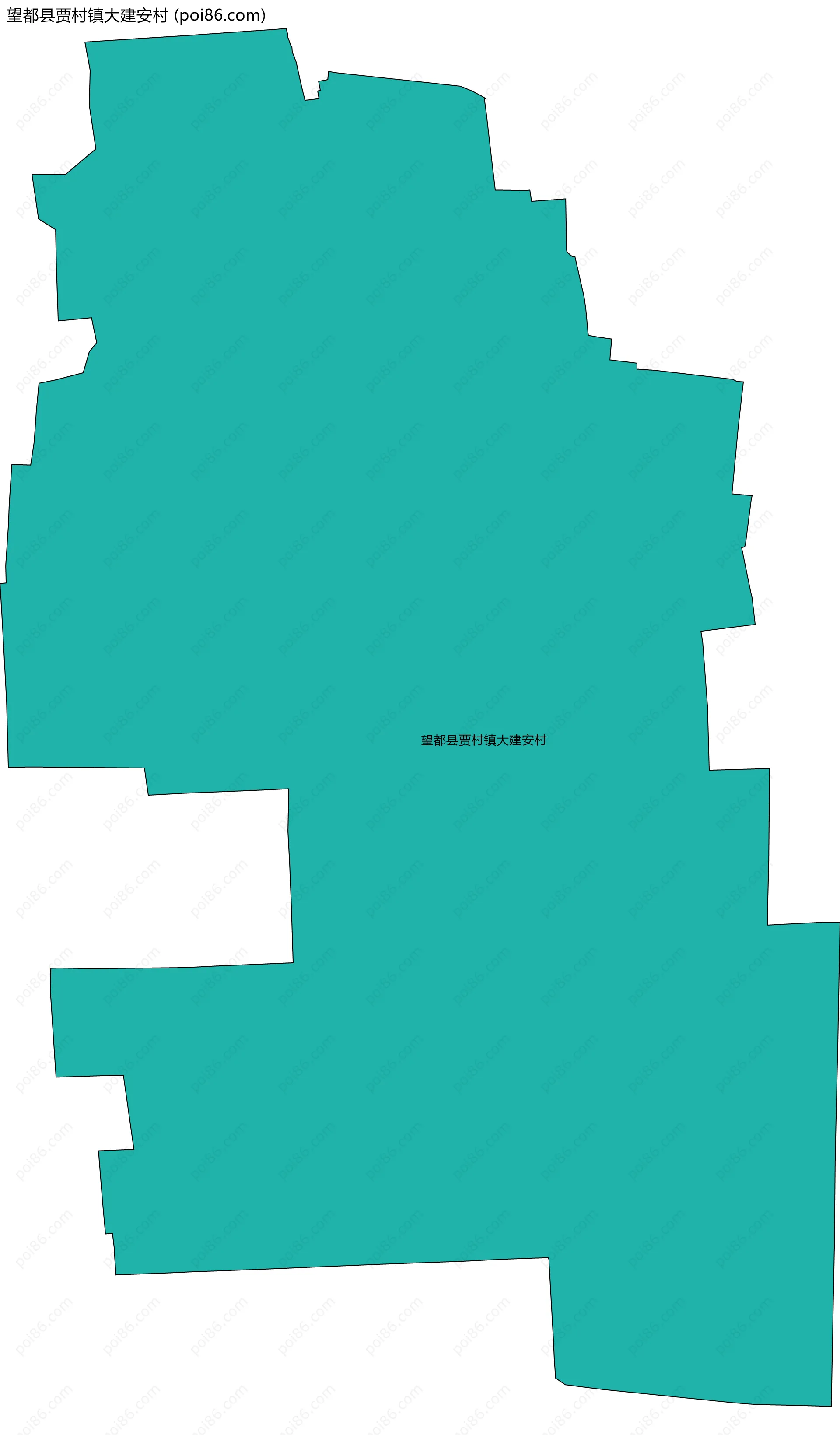 望都县贾村镇大建安村边界地图