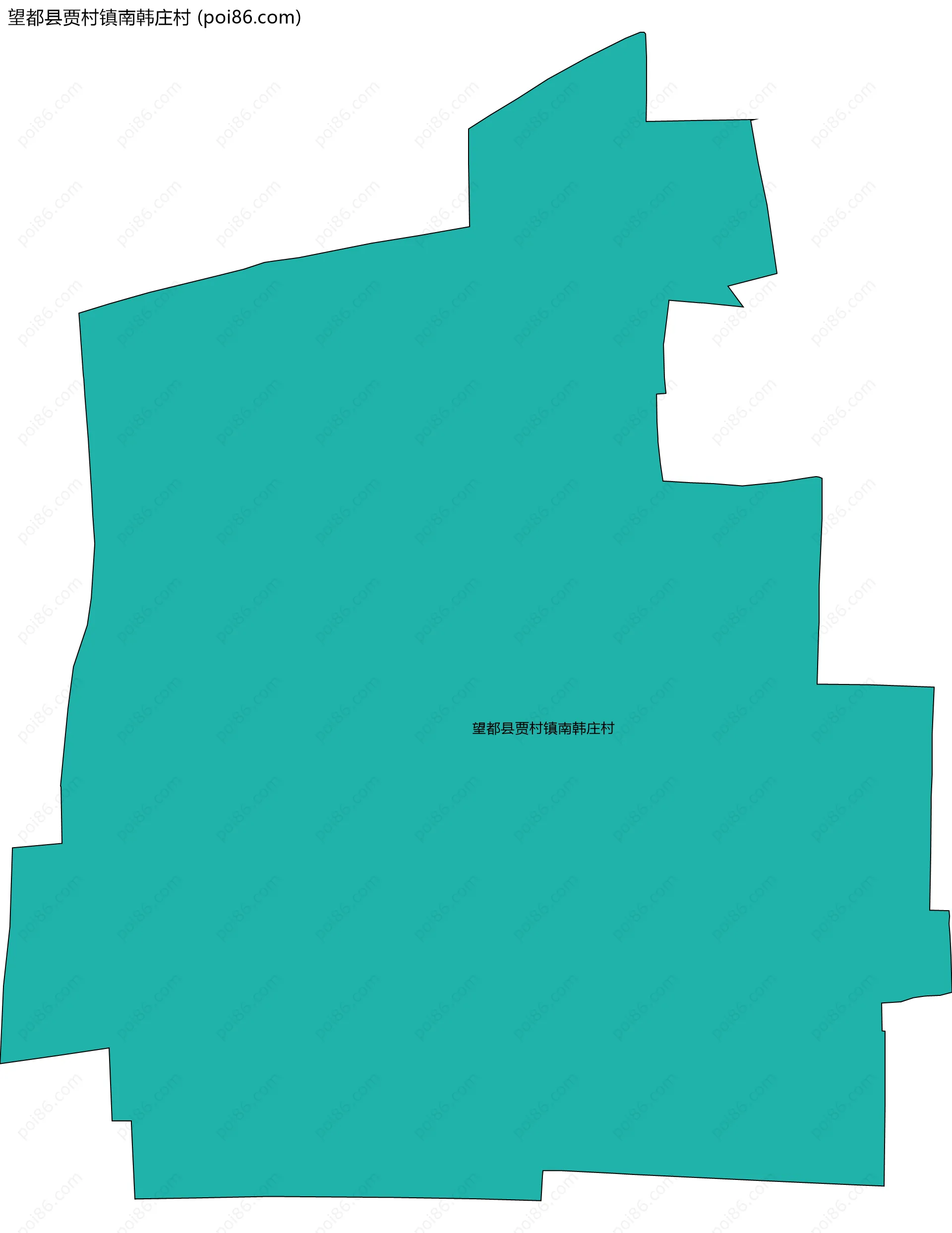 望都县贾村镇南韩庄村边界地图