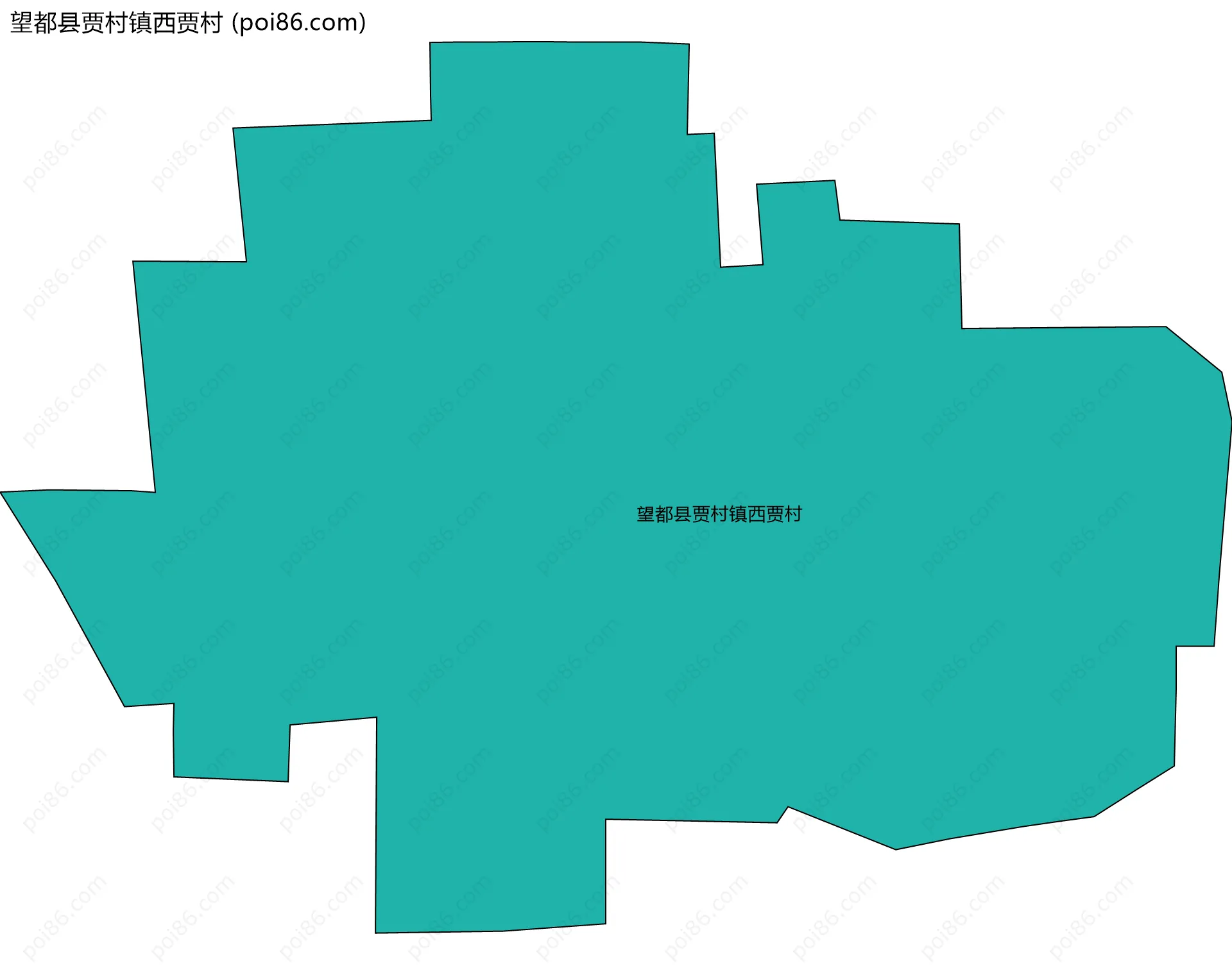 望都县贾村镇西贾村边界地图