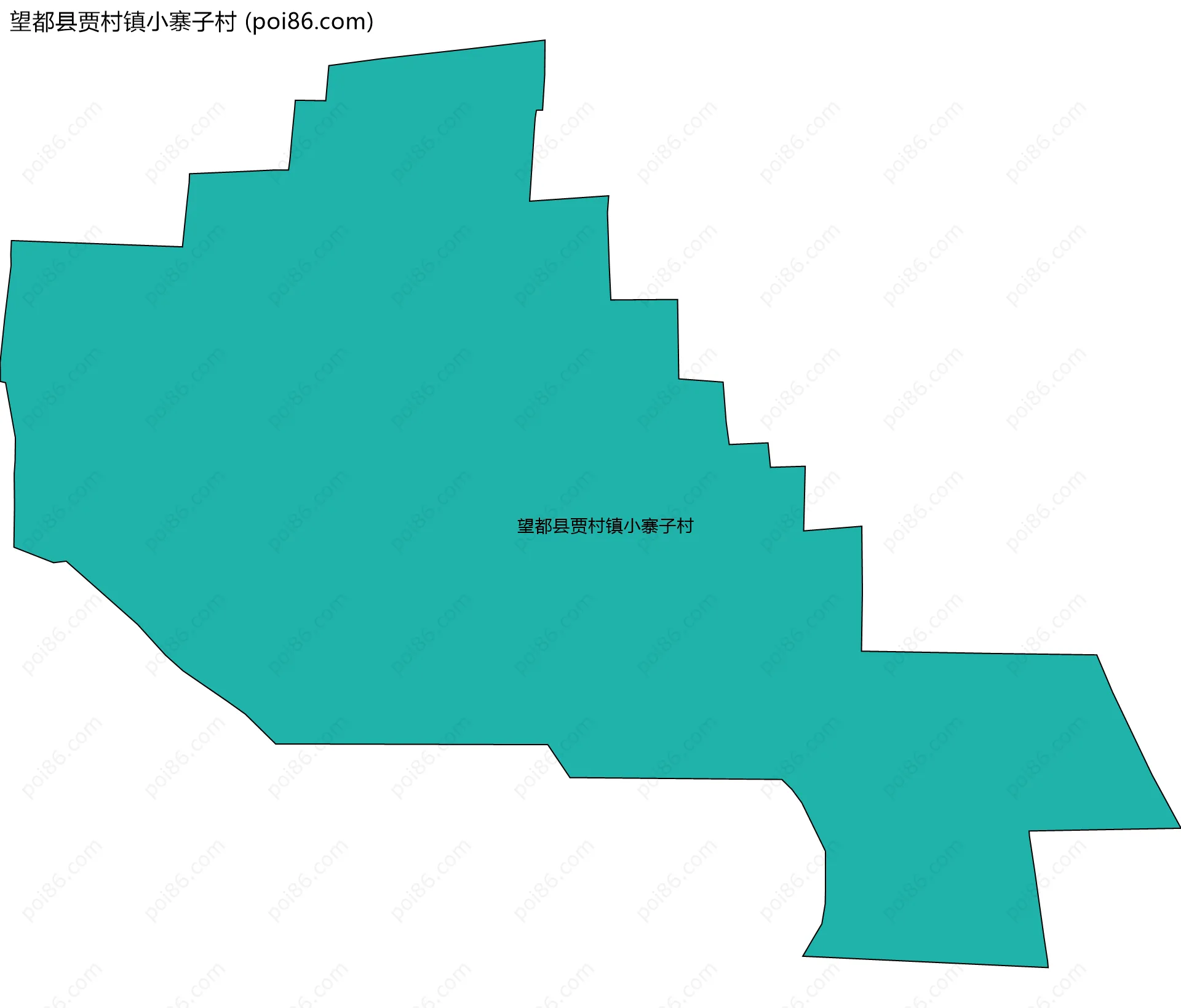 望都县贾村镇小寨子村边界地图