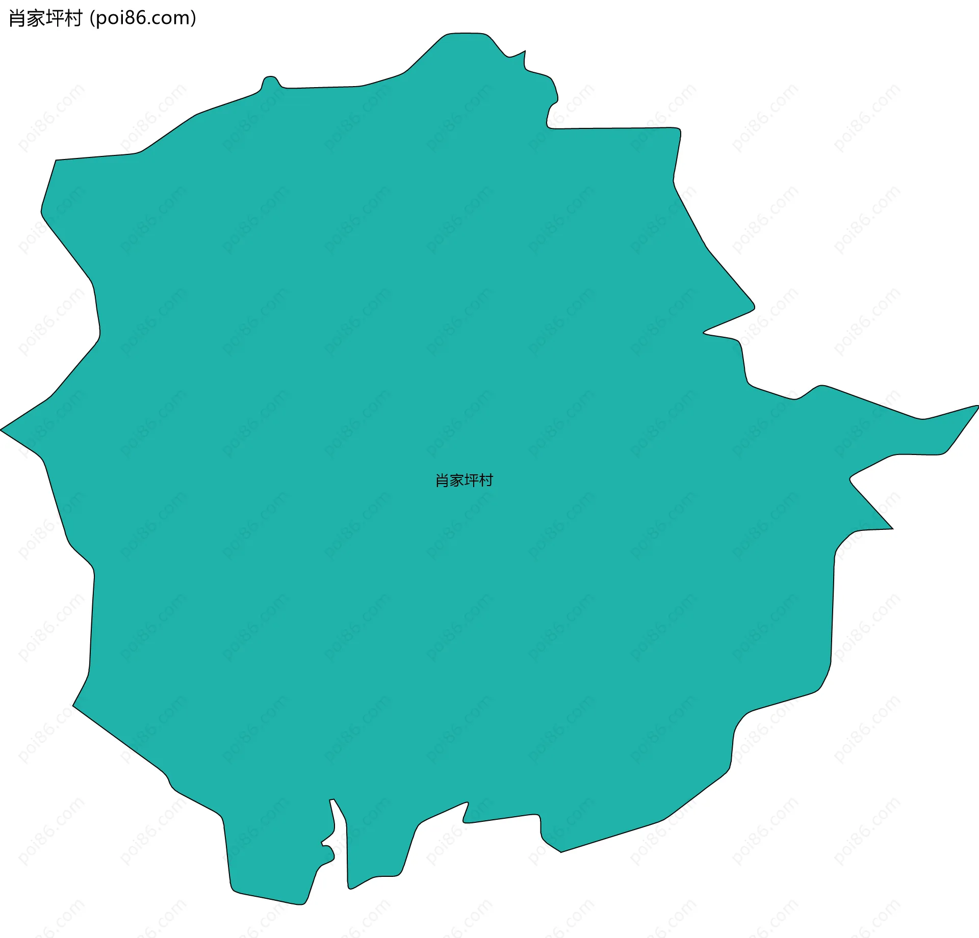 肖家坪村边界地图