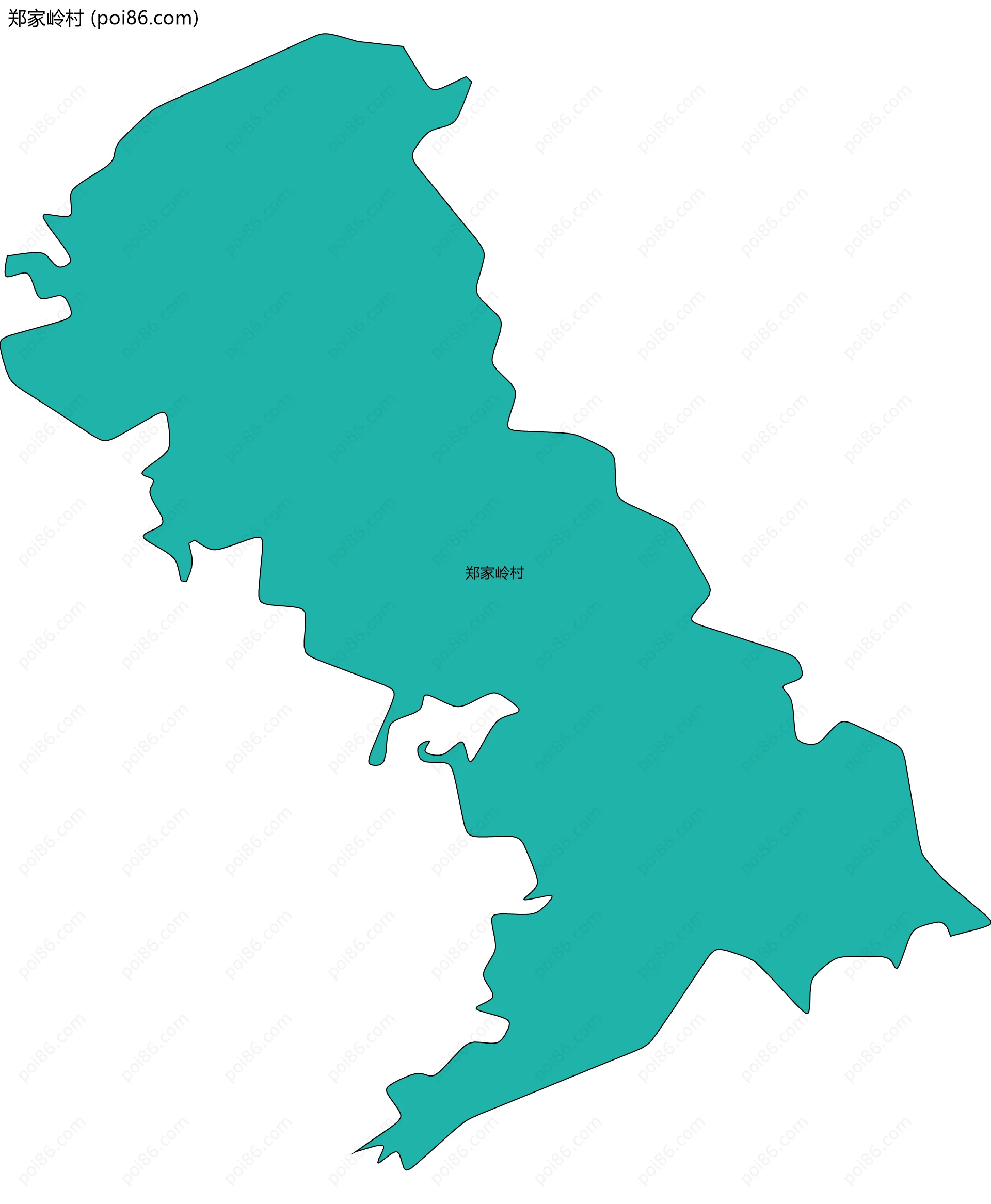 郑家岭村边界地图