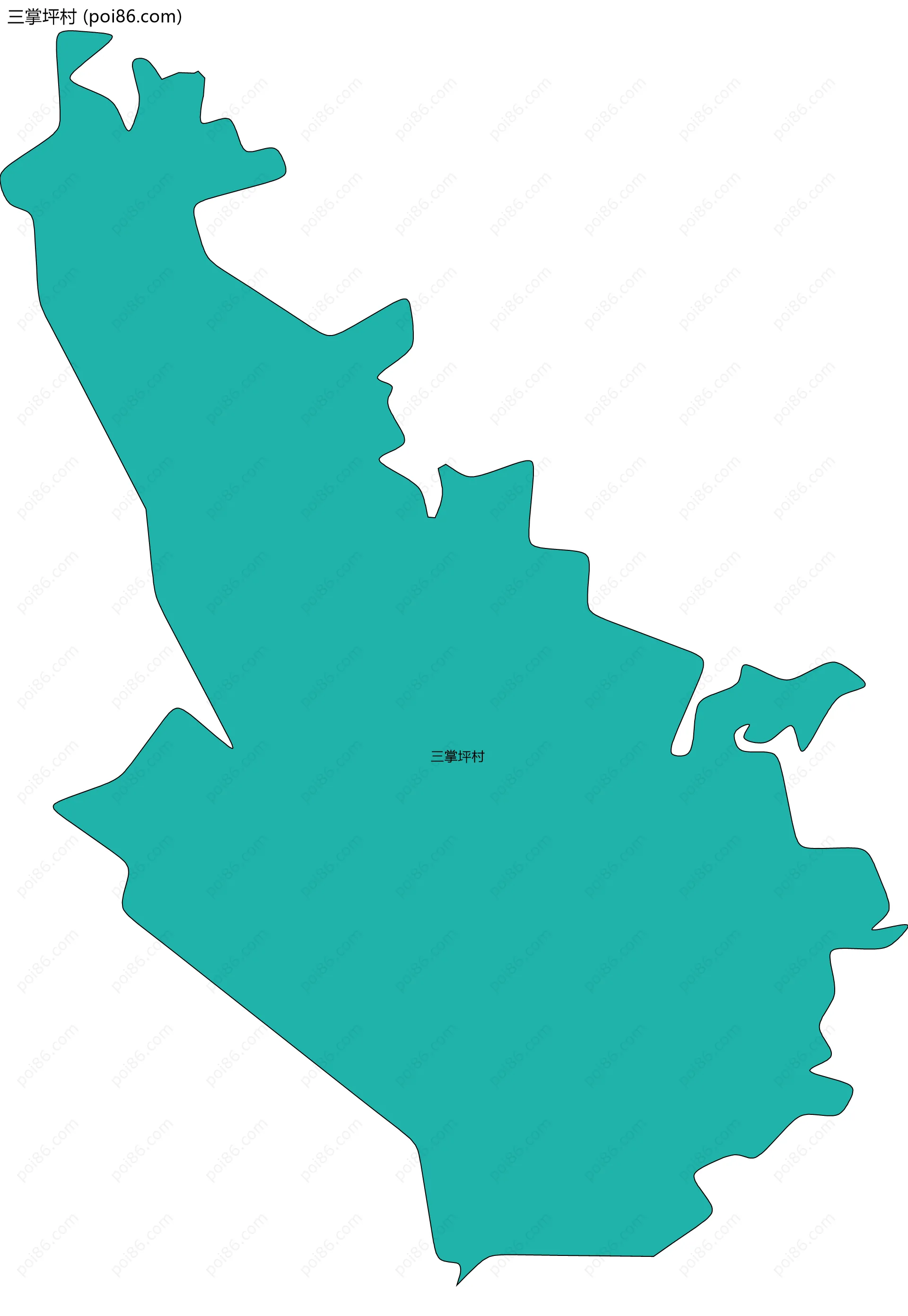 三掌坪村边界地图