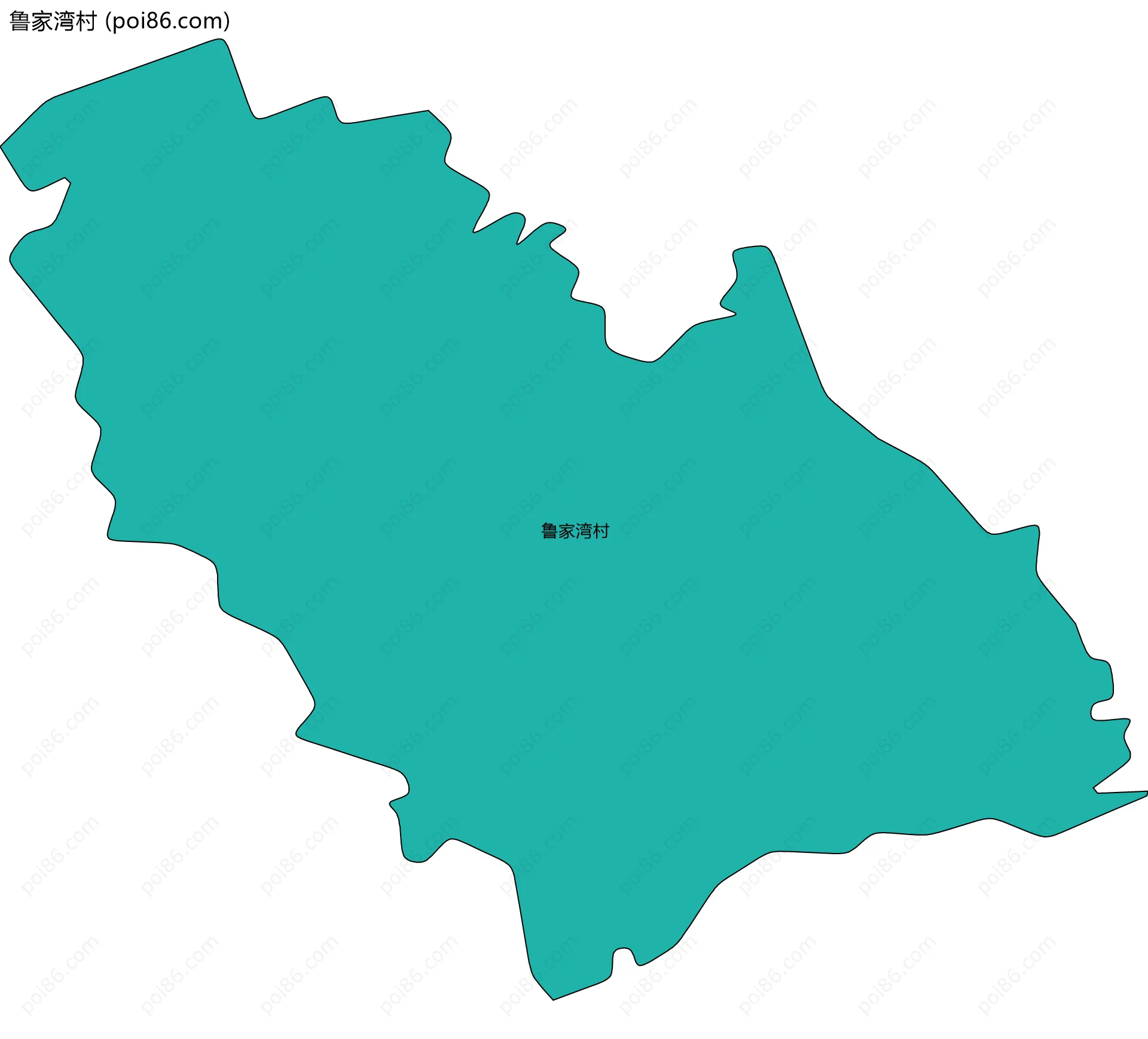 鲁家湾村边界地图