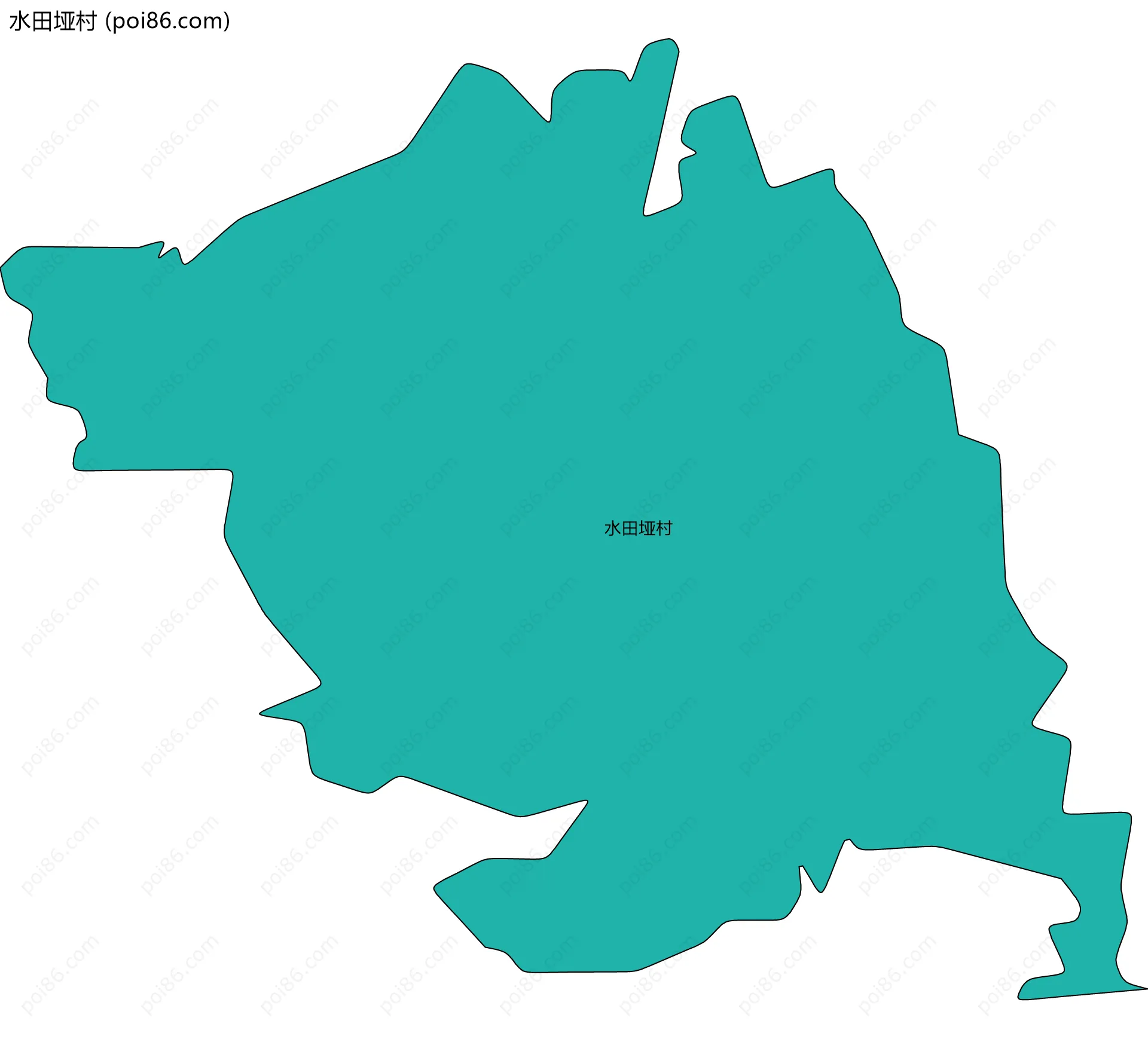 水田垭村边界地图