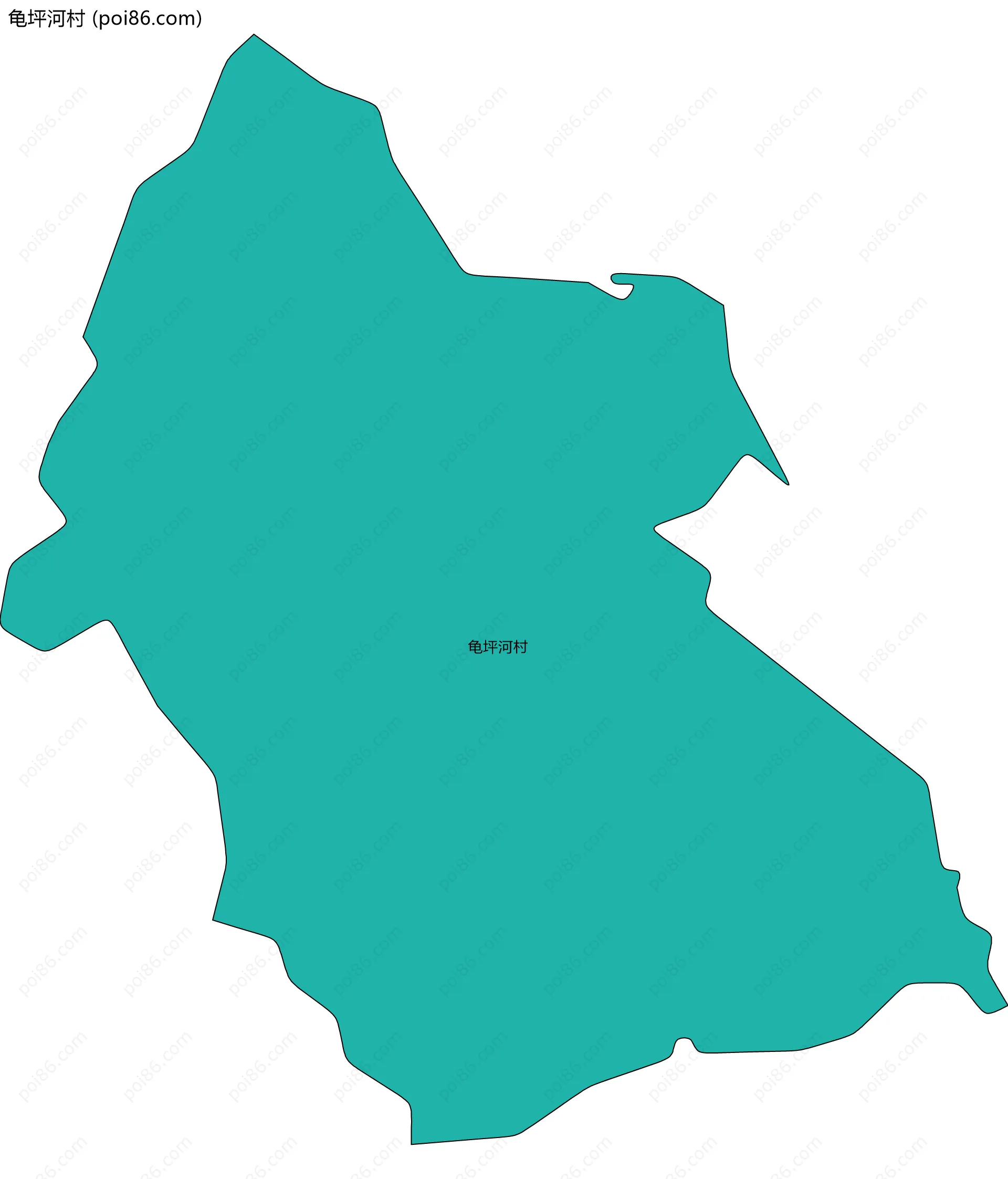 龟坪河村边界地图