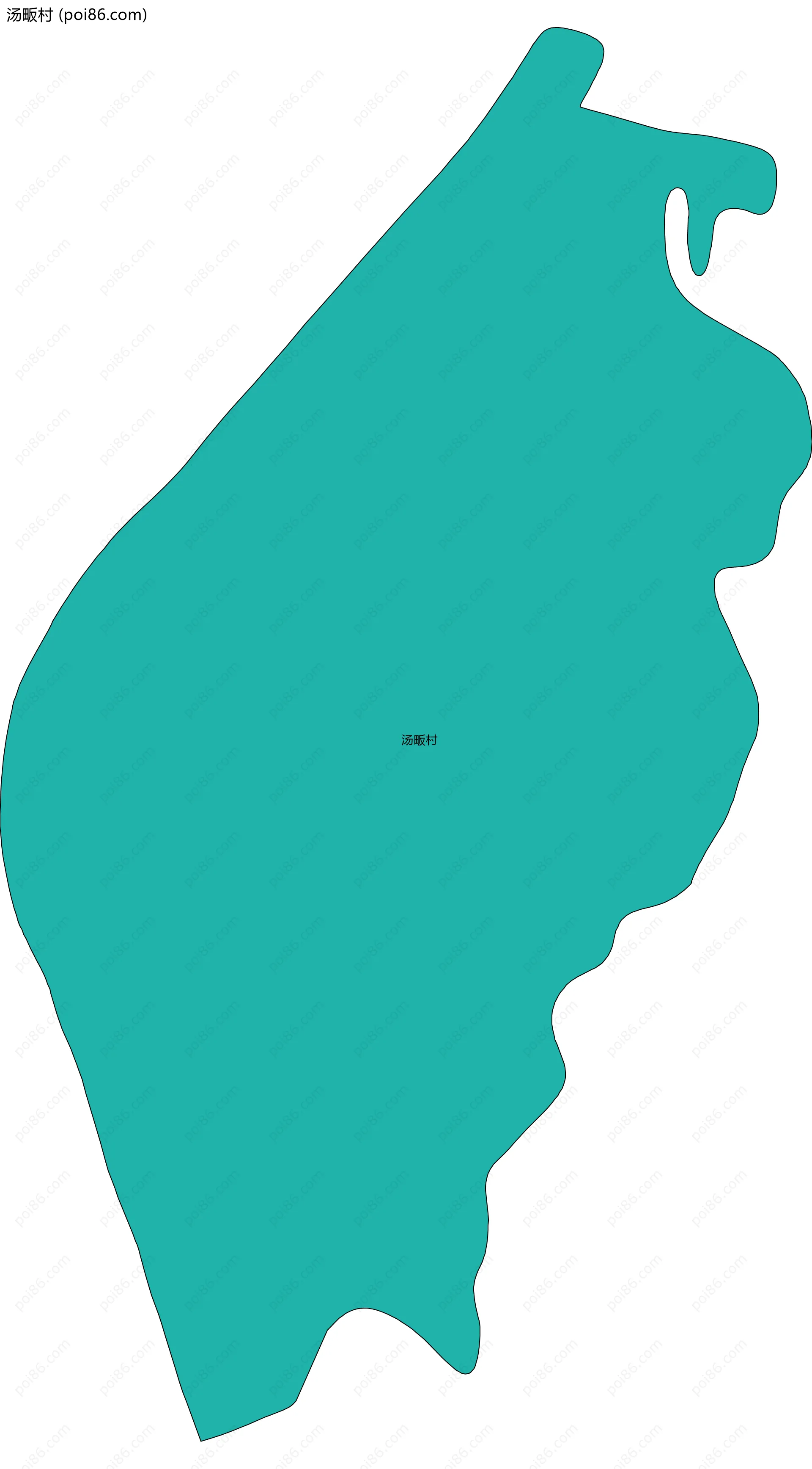 汤畈村边界地图
