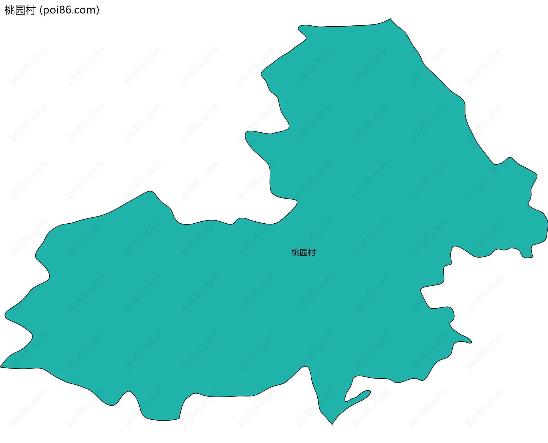 桃园村边界地图