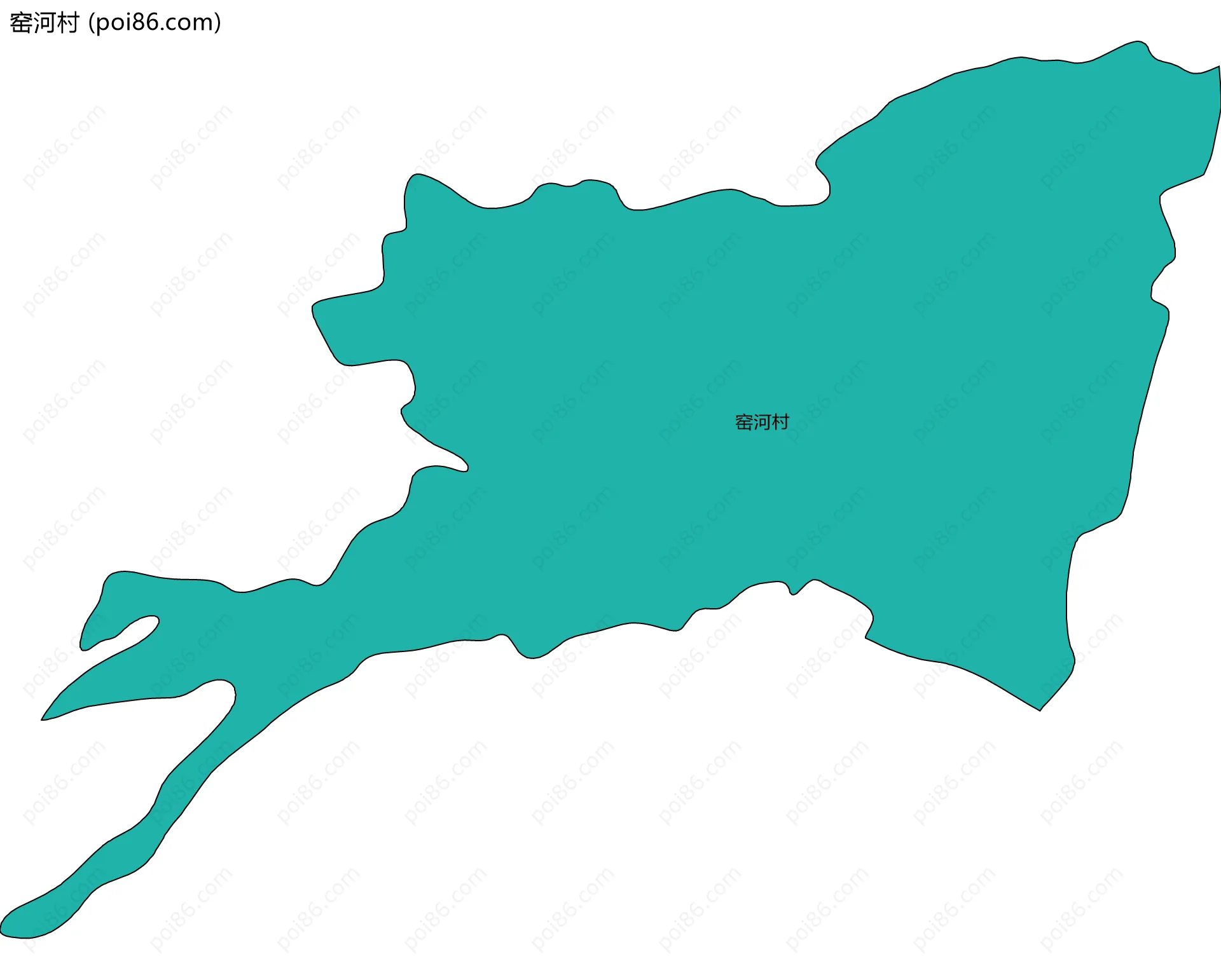 窑河村边界地图