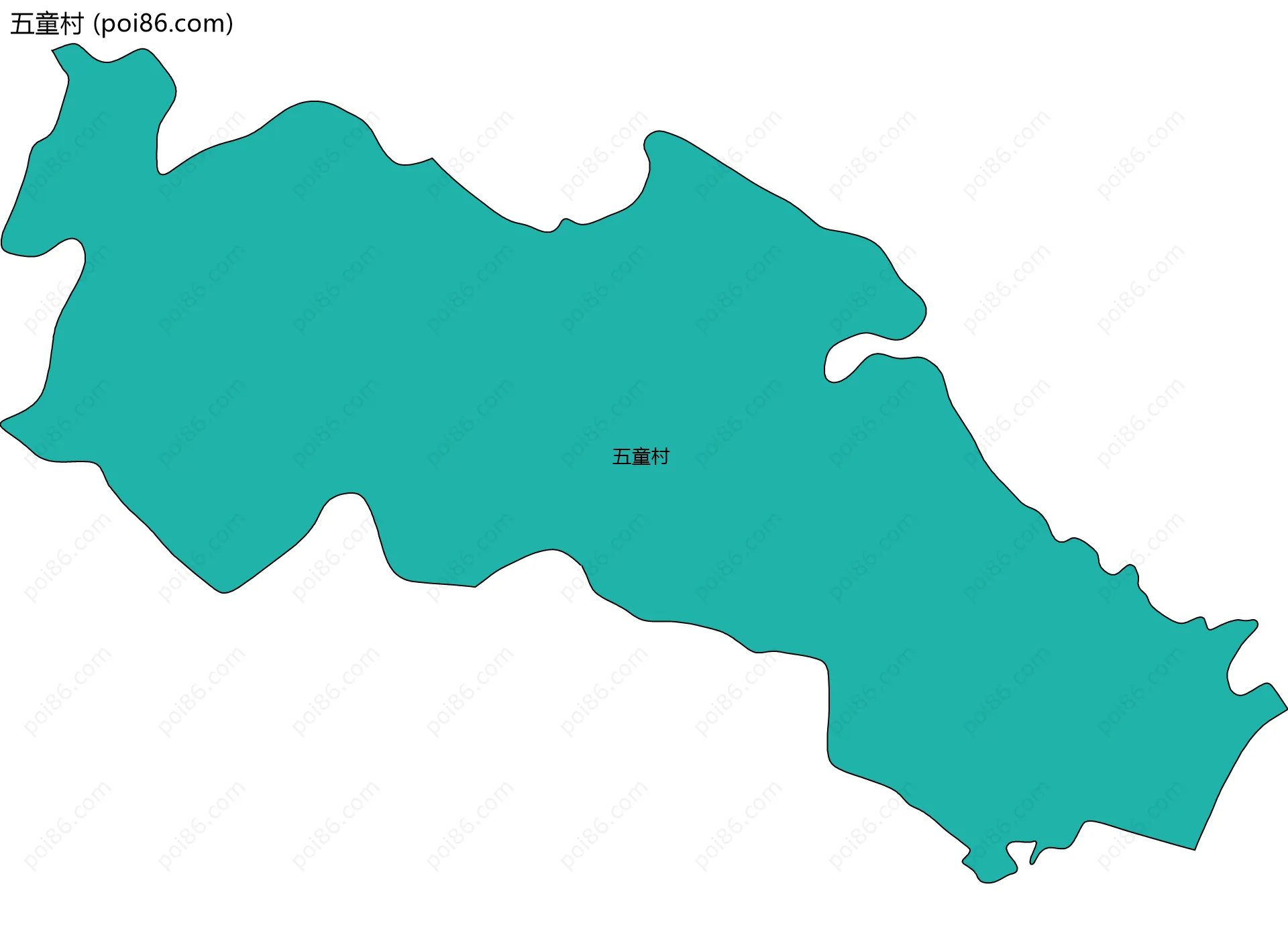 五童村边界地图