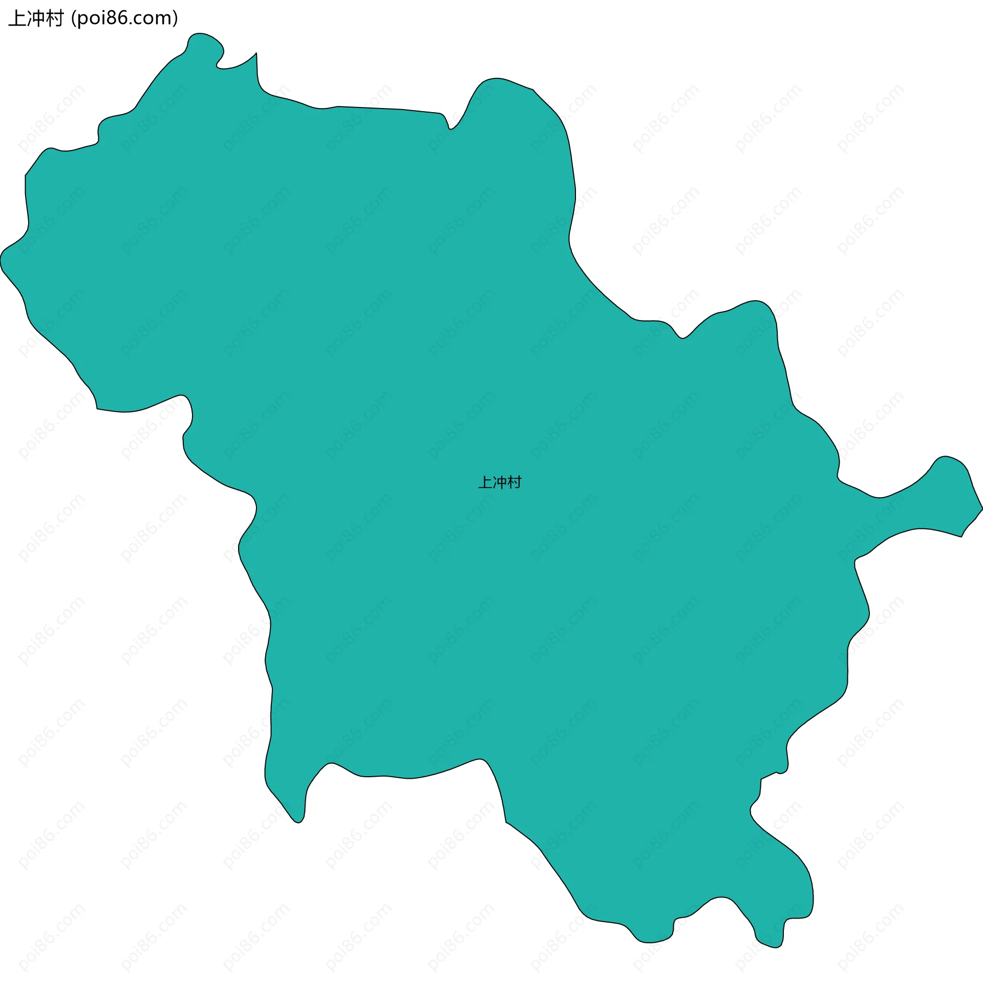 上冲村边界地图