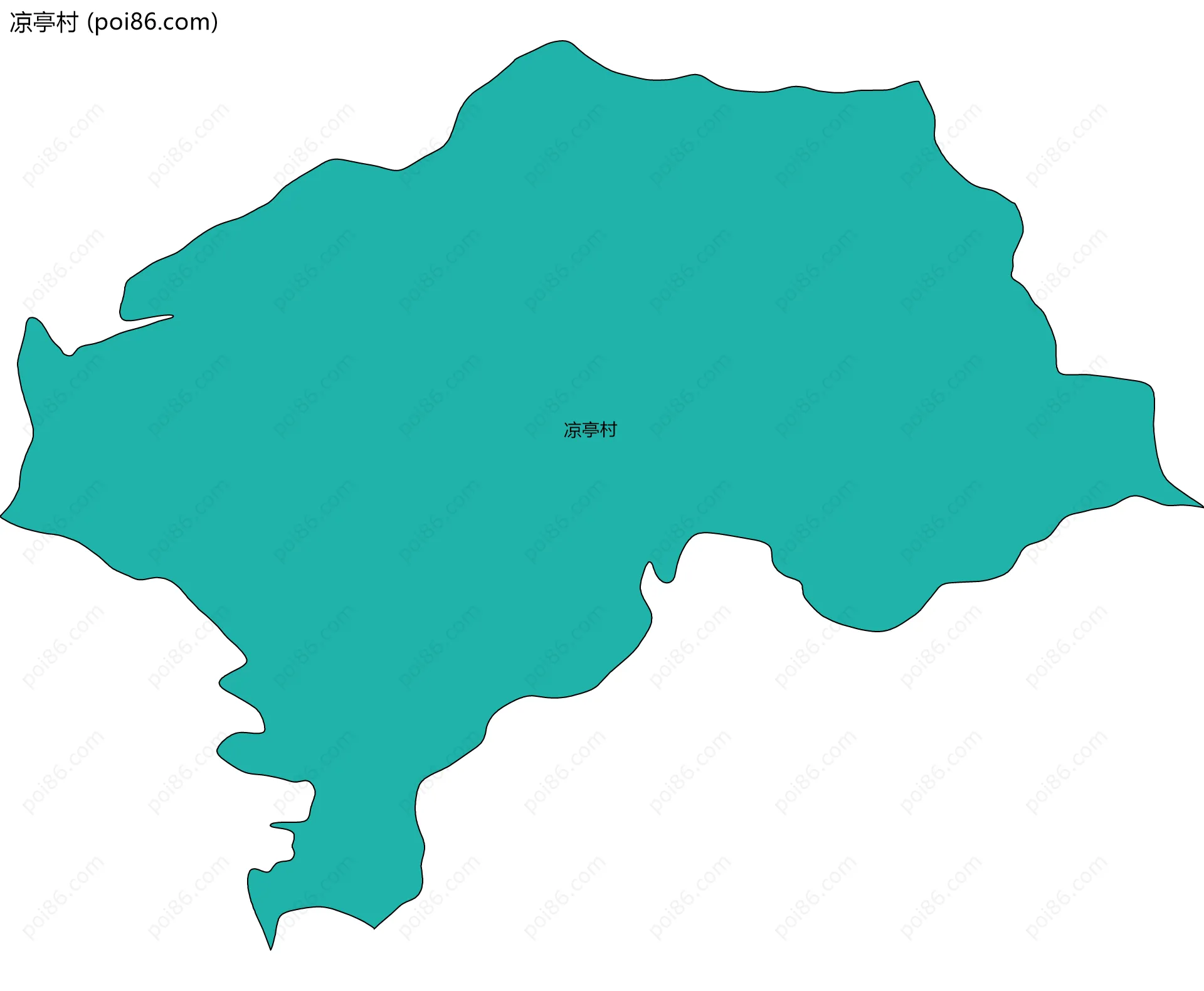 凉亭村边界地图