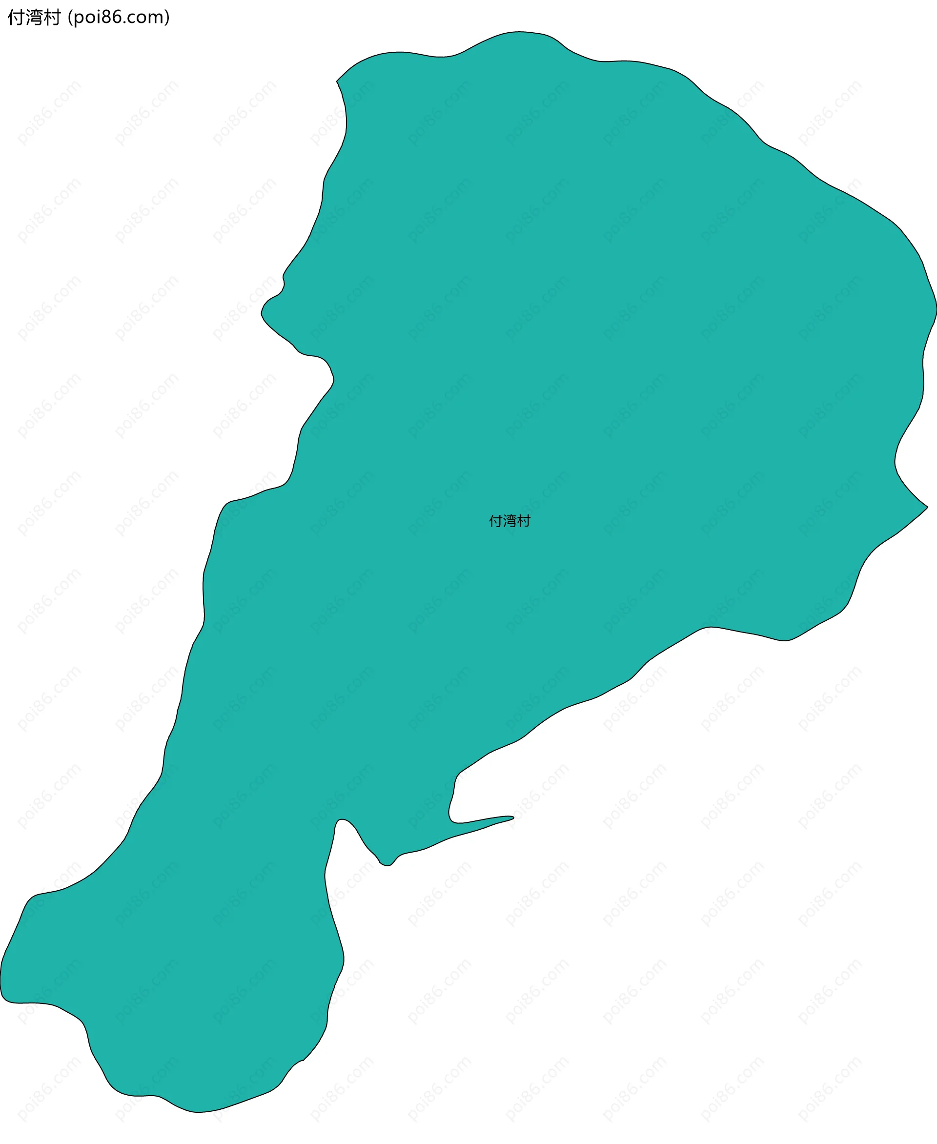 付湾村边界地图