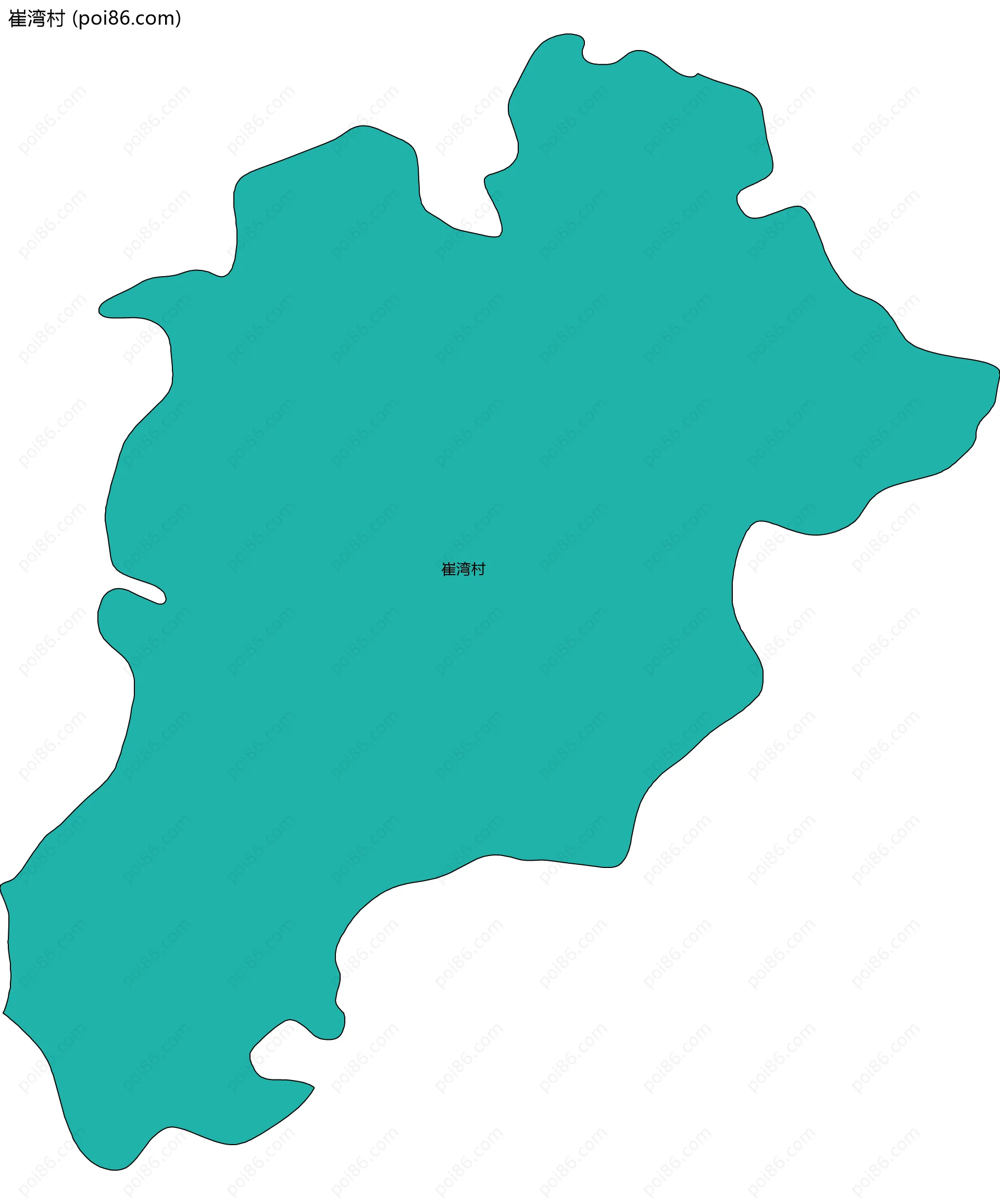 崔湾村边界地图