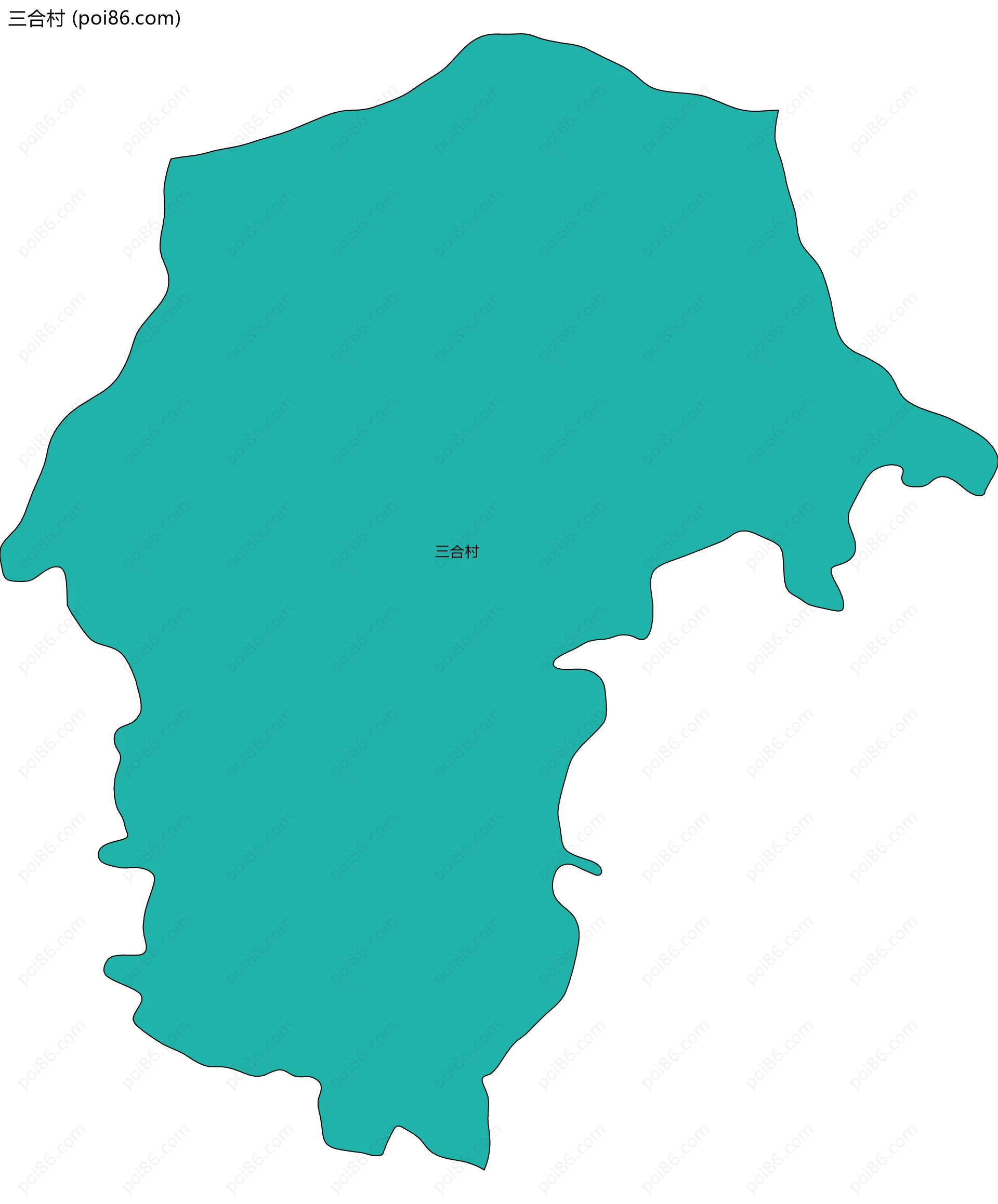 三合村边界地图