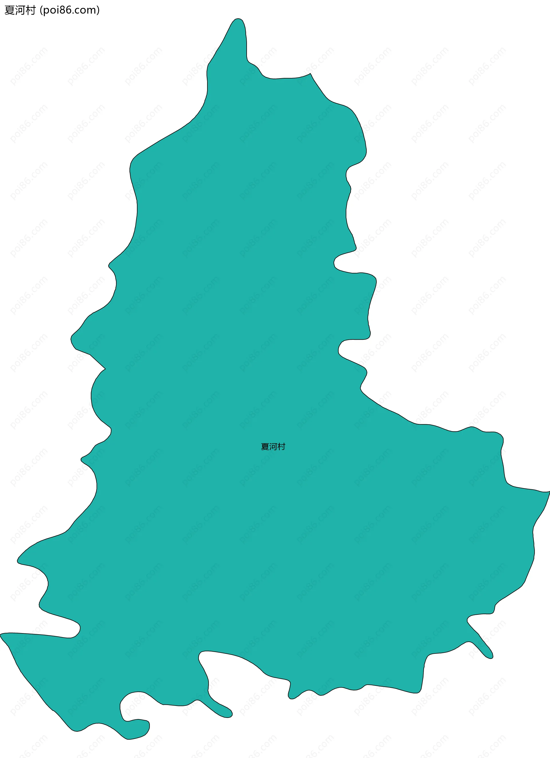 夏河村边界地图