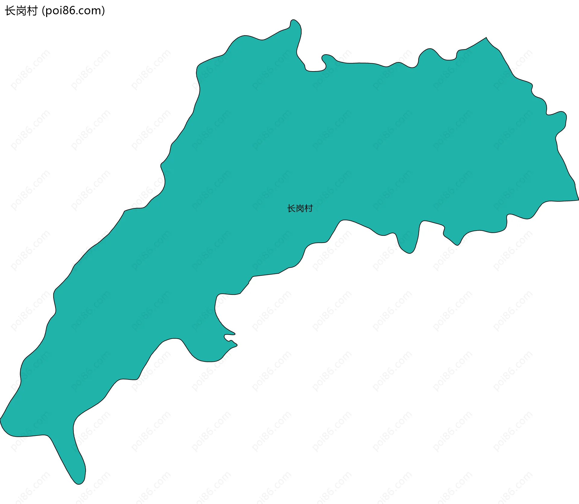 长岗村边界地图