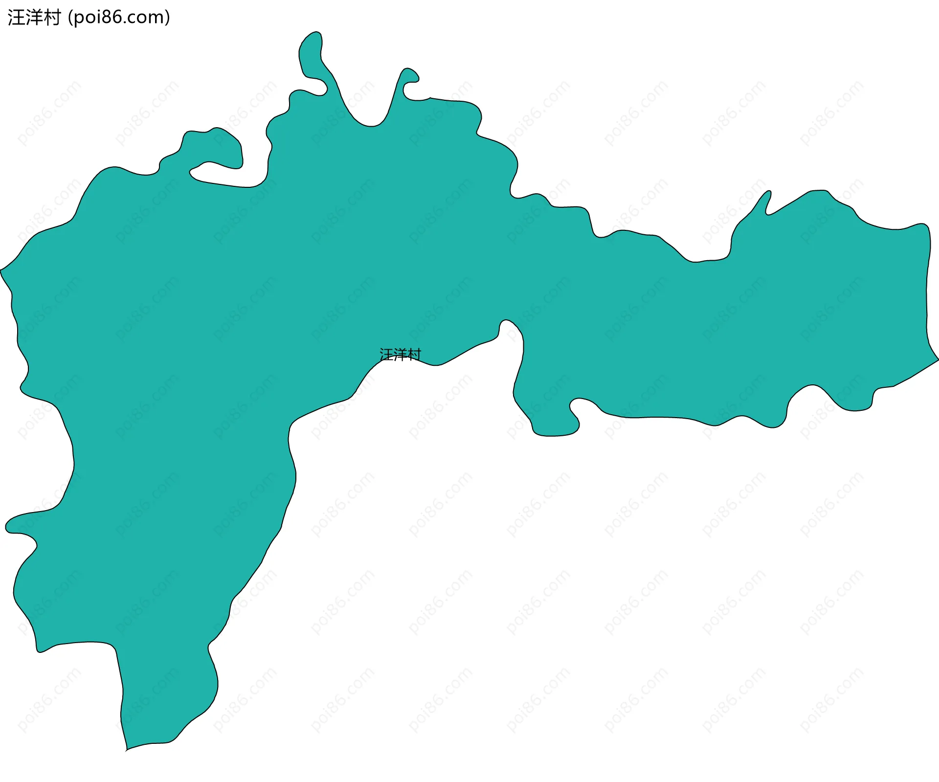 汪洋村边界地图