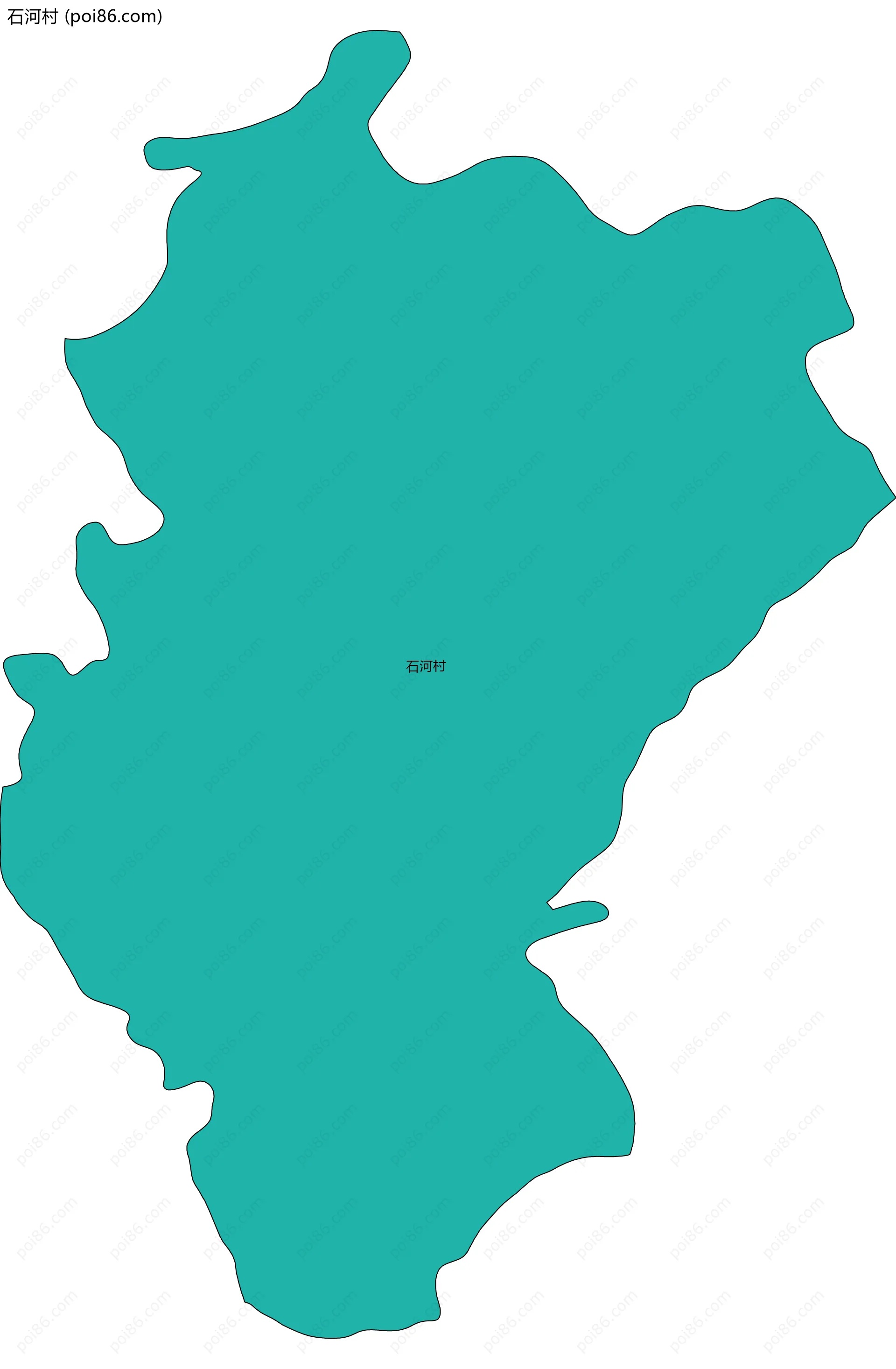 石河村边界地图