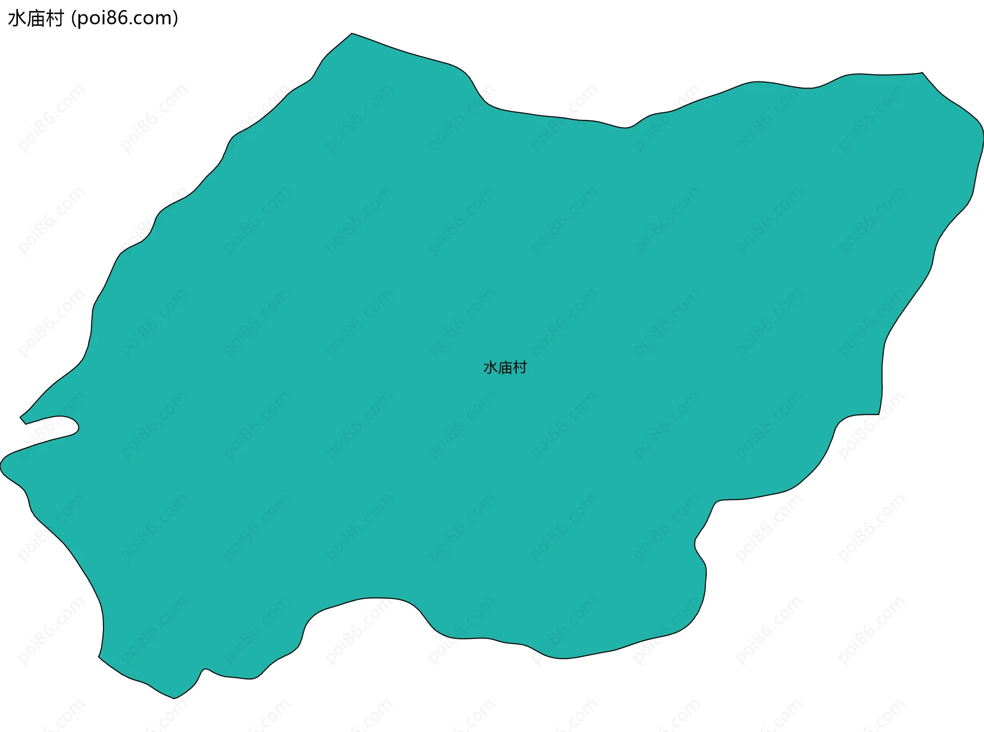 水庙村边界地图