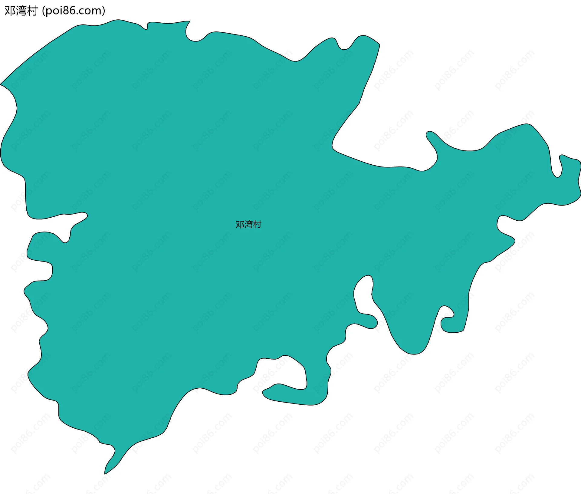 邓湾村边界地图