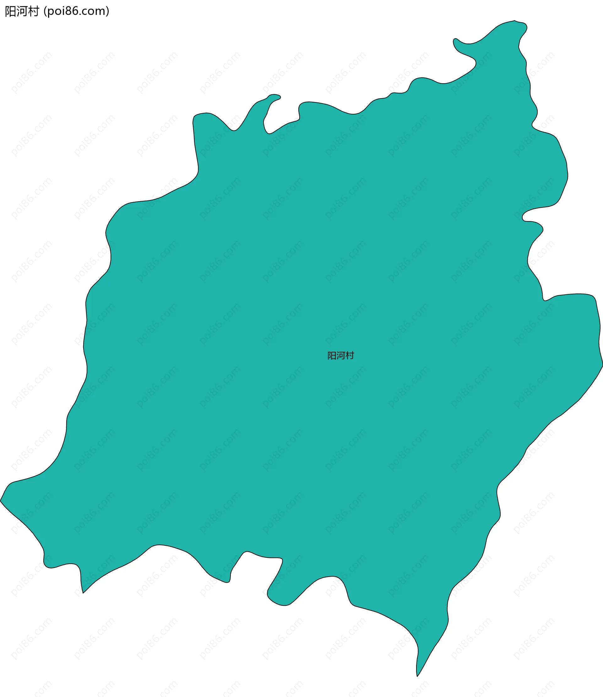 阳河村边界地图