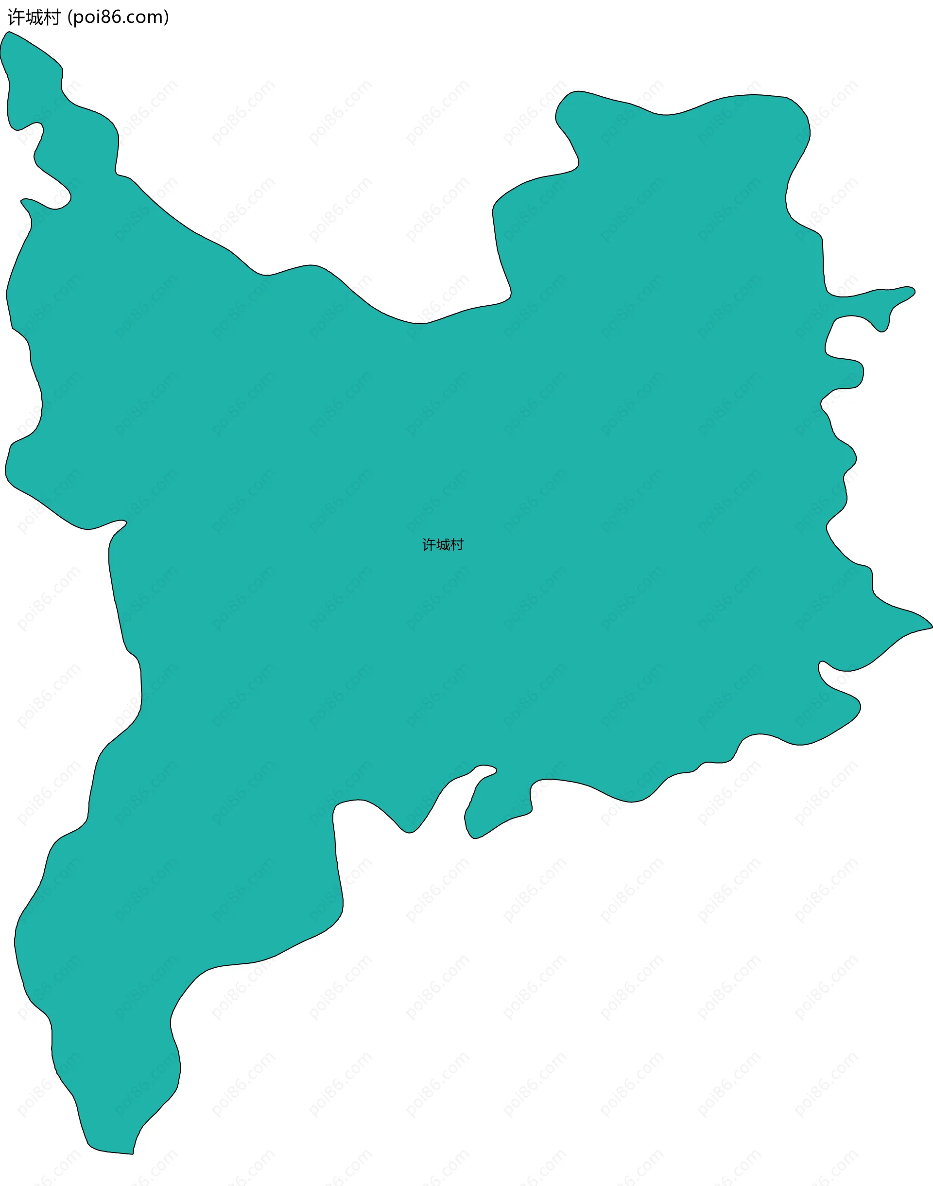 许城村边界地图