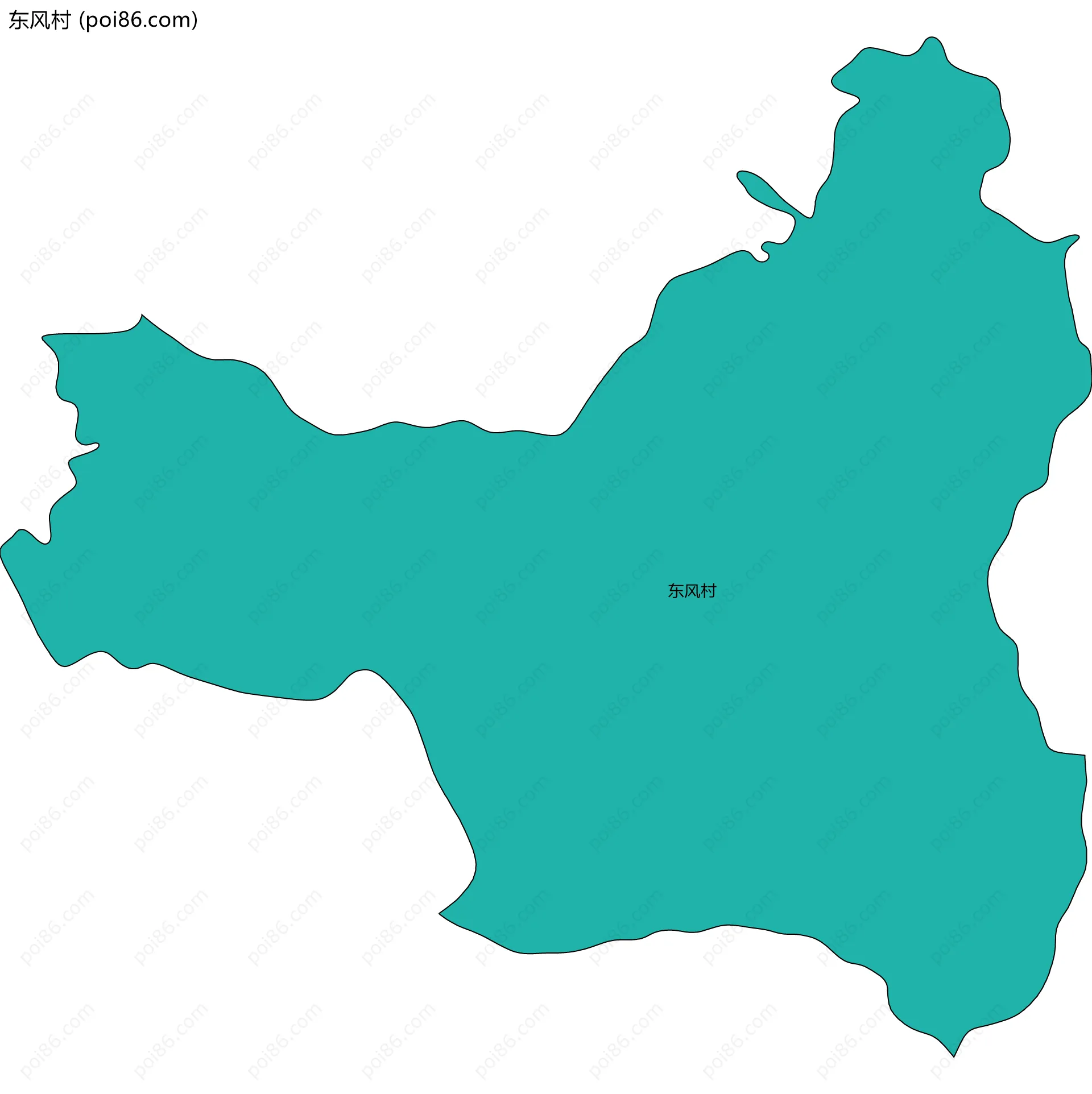 东风村边界地图