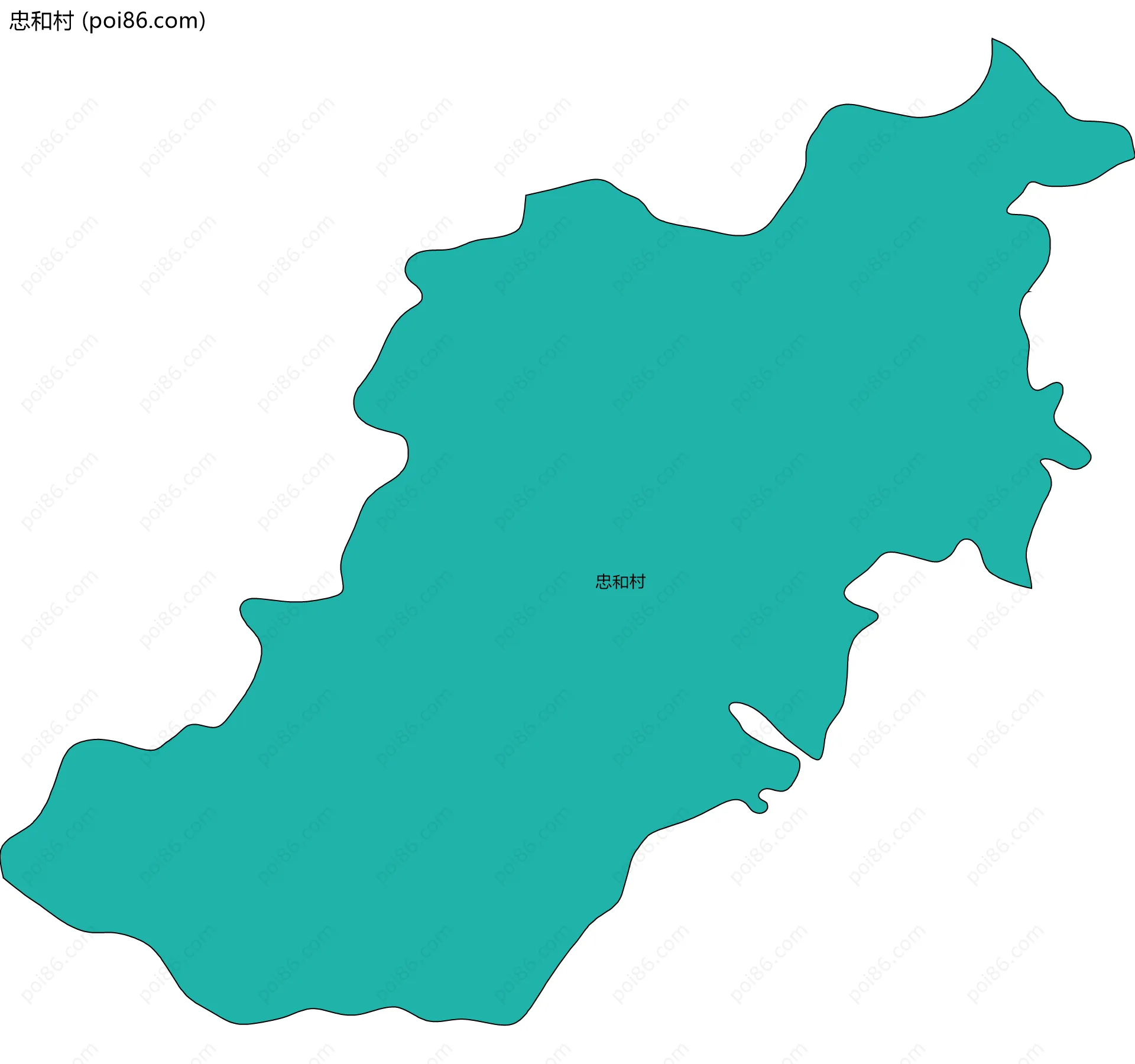 忠和村边界地图