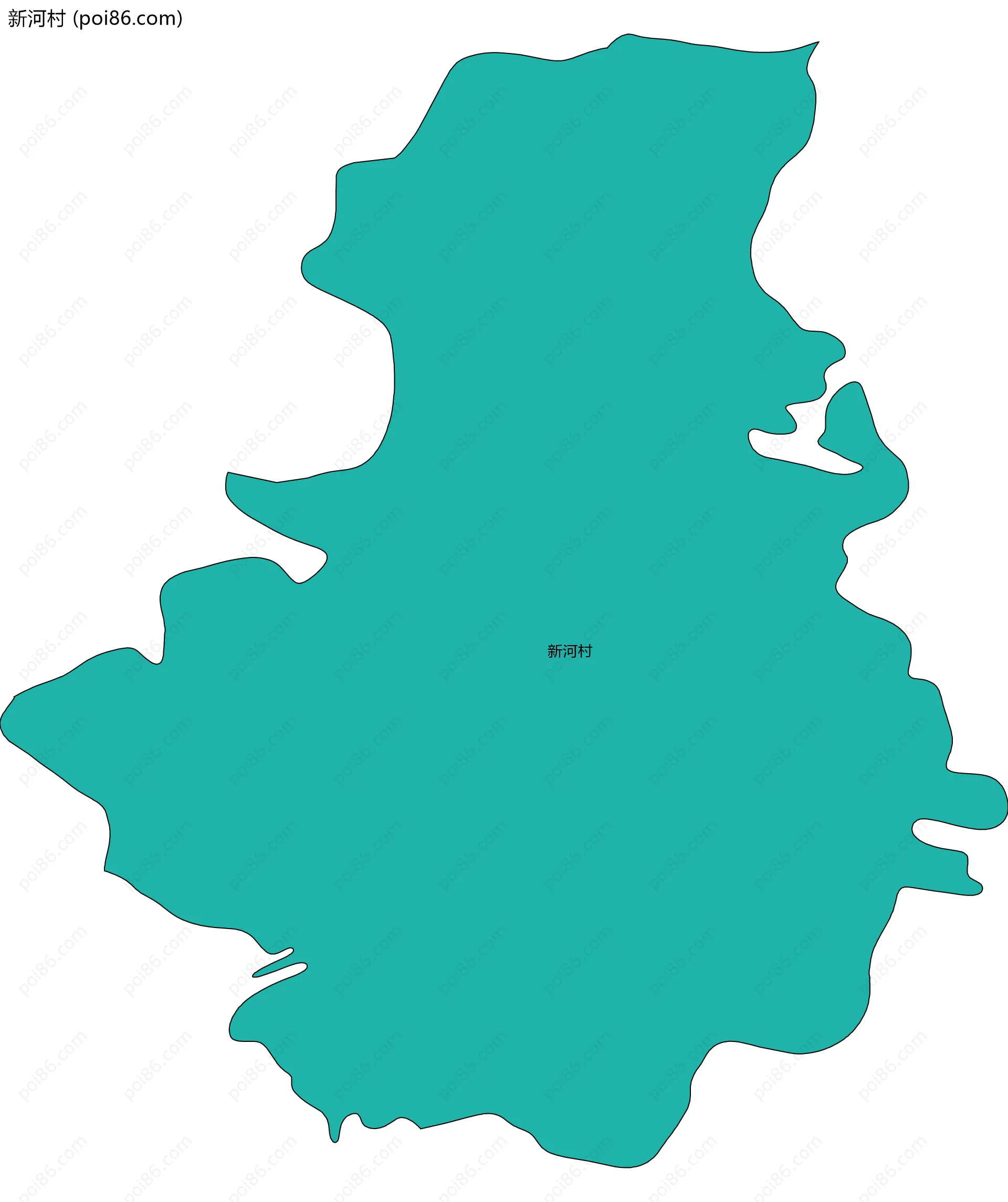 新河村边界地图