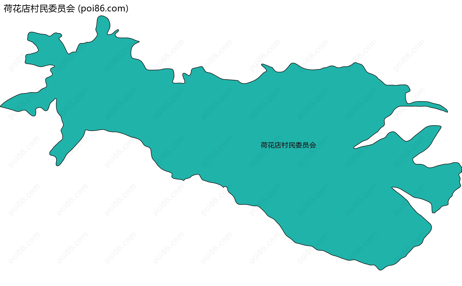 荷花店村民委员会边界地图