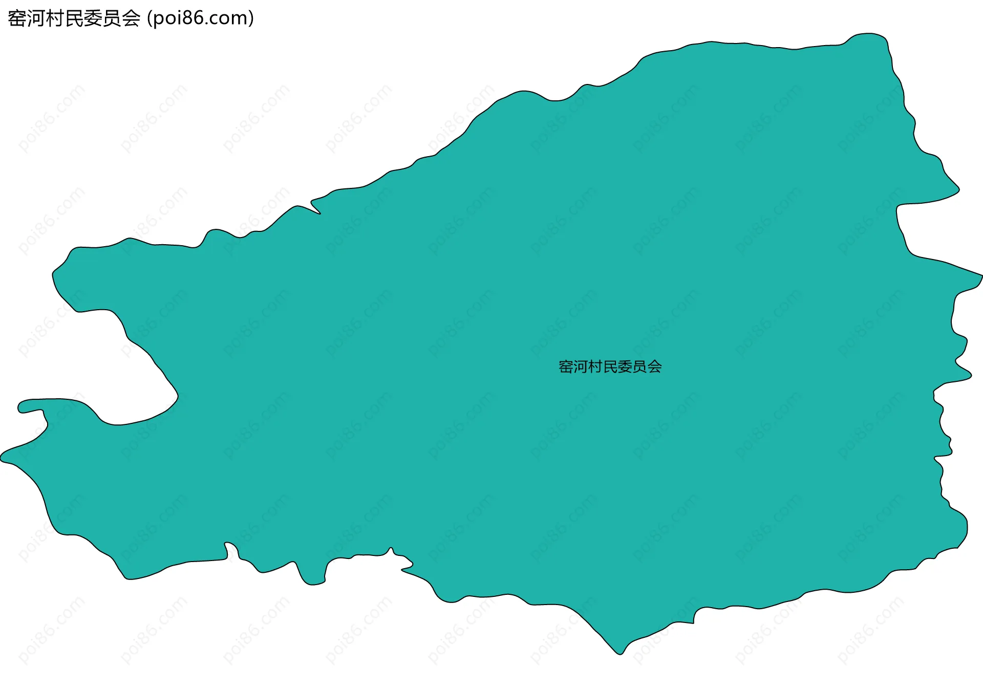 窑河村民委员会边界地图