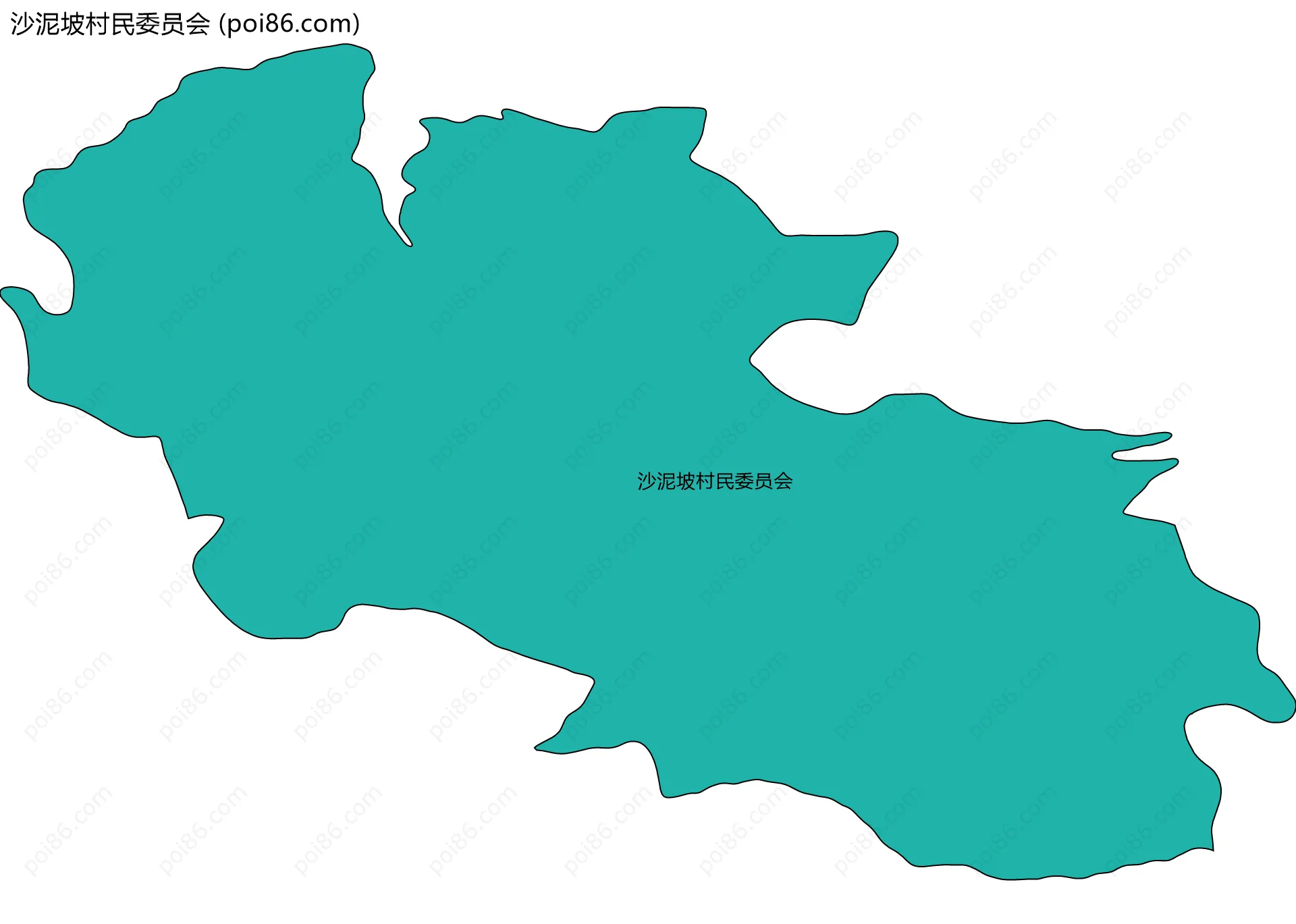 沙泥坡村民委员会边界地图