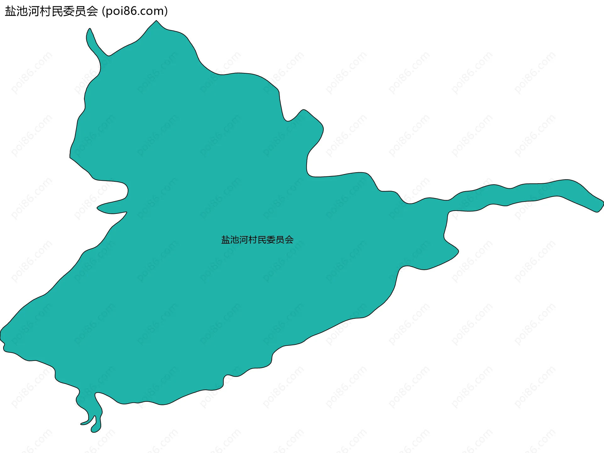 盐池河村民委员会边界地图