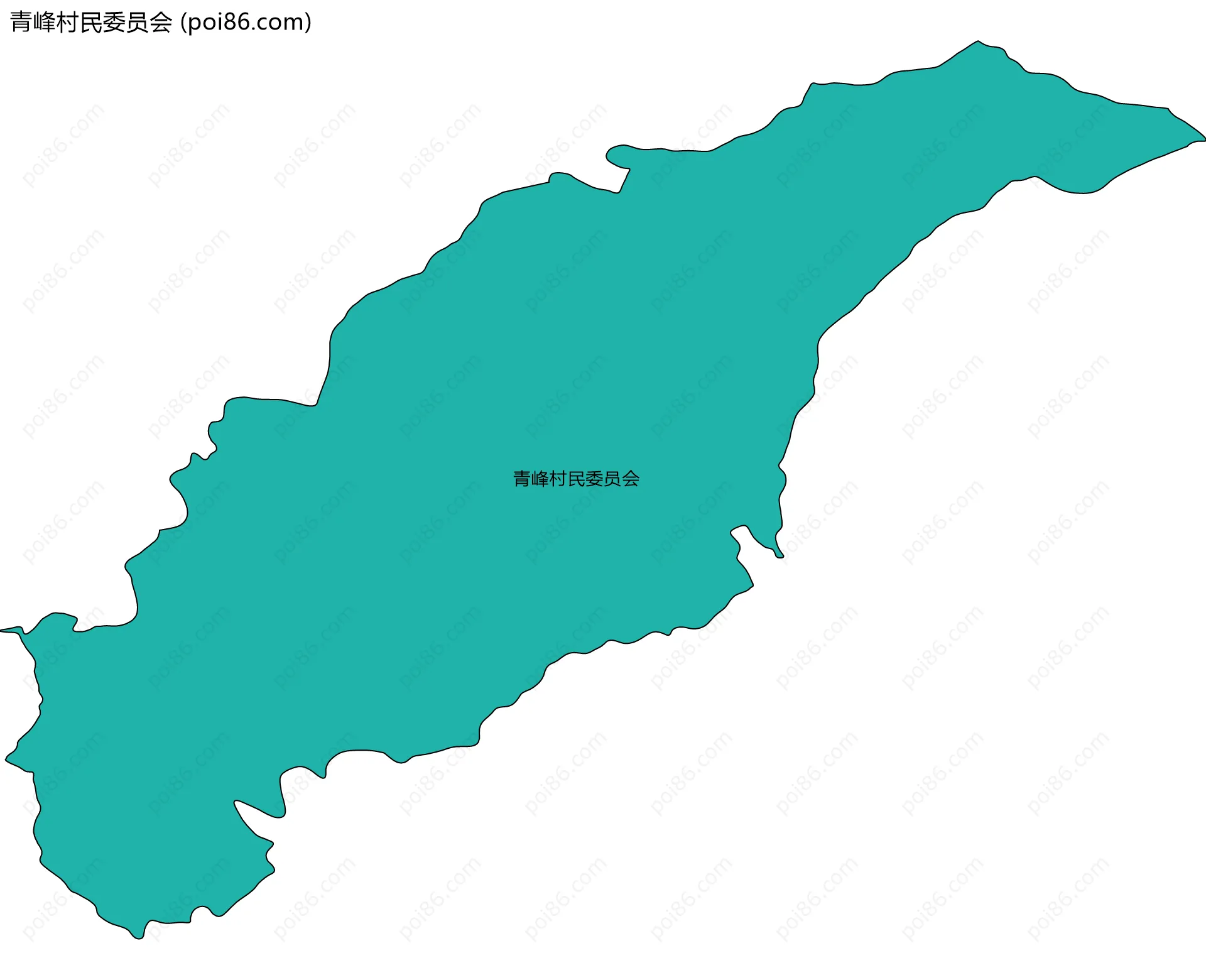 青峰村民委员会边界地图