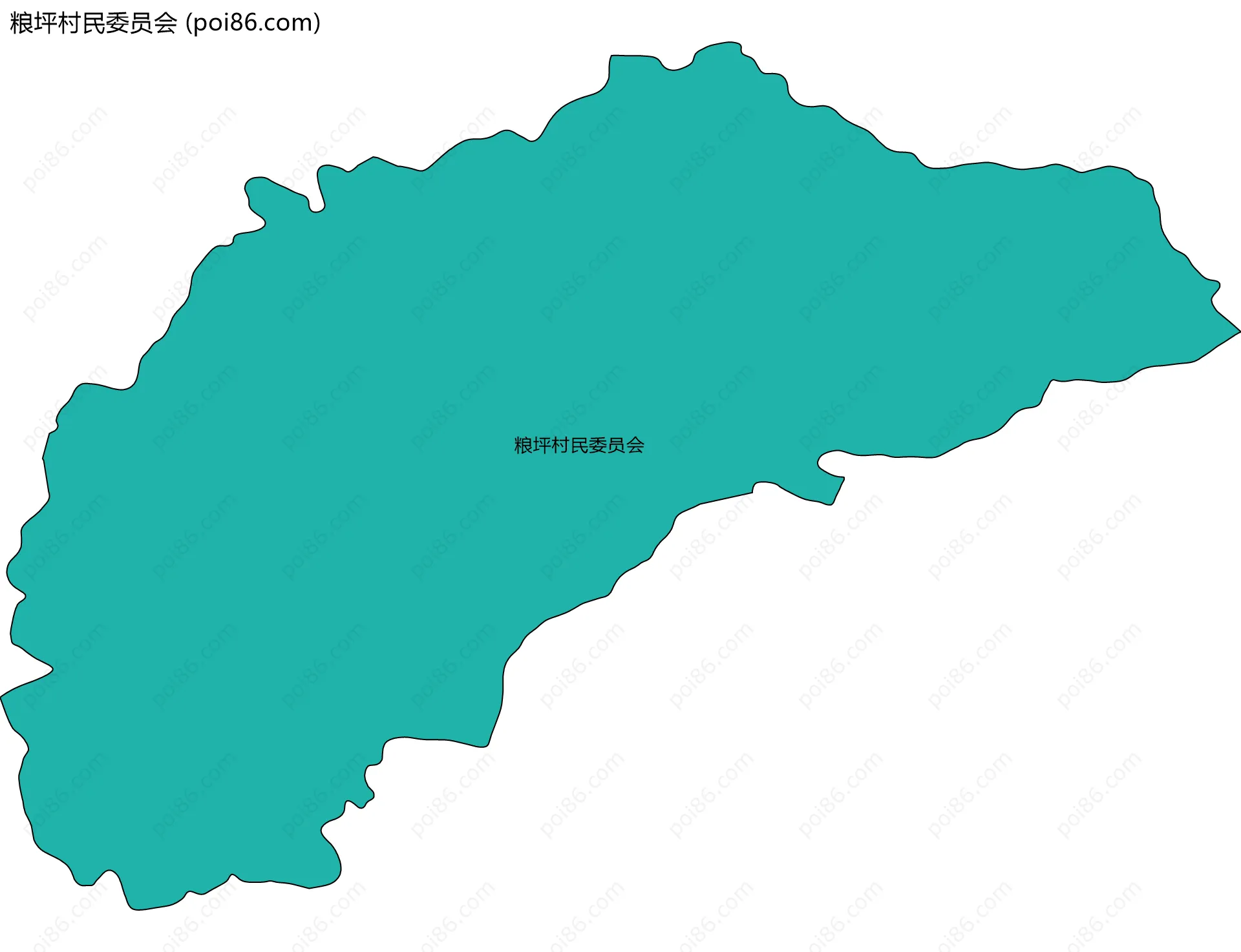 粮坪村民委员会边界地图