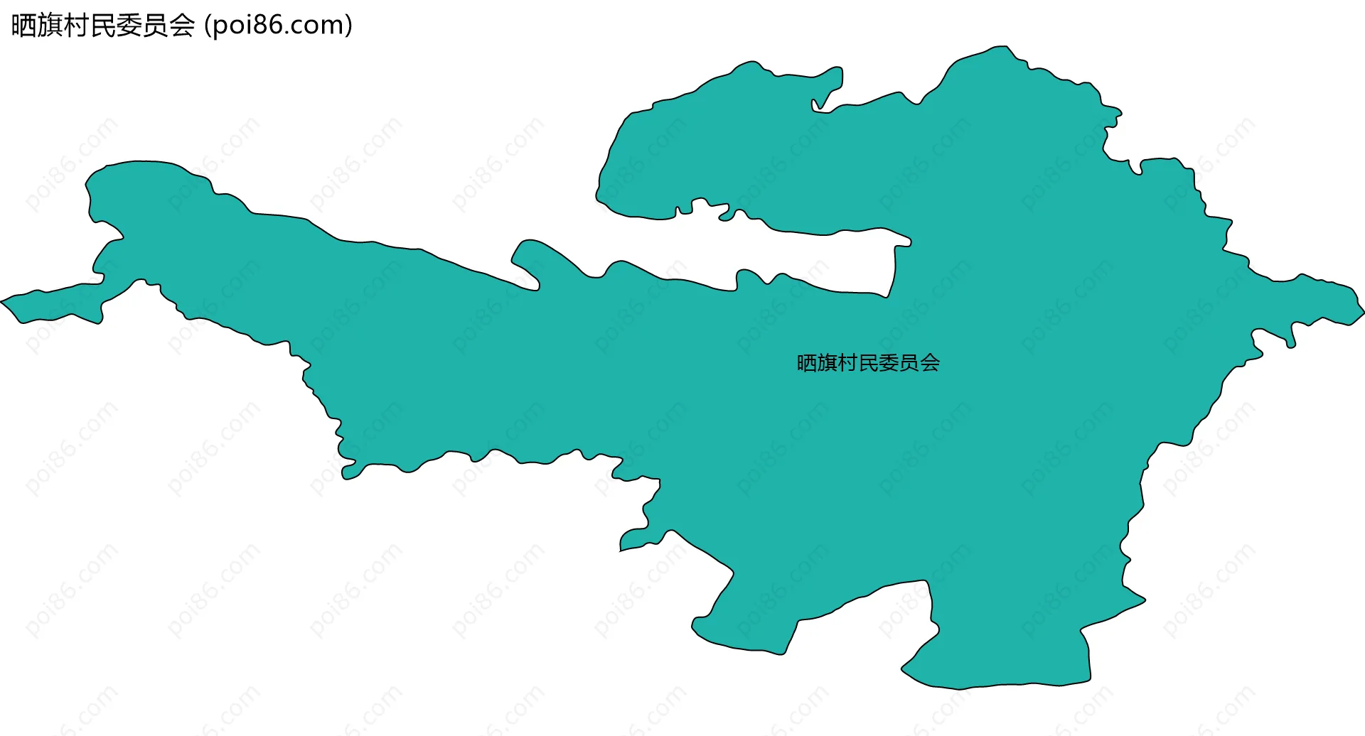 晒旗村民委员会边界地图