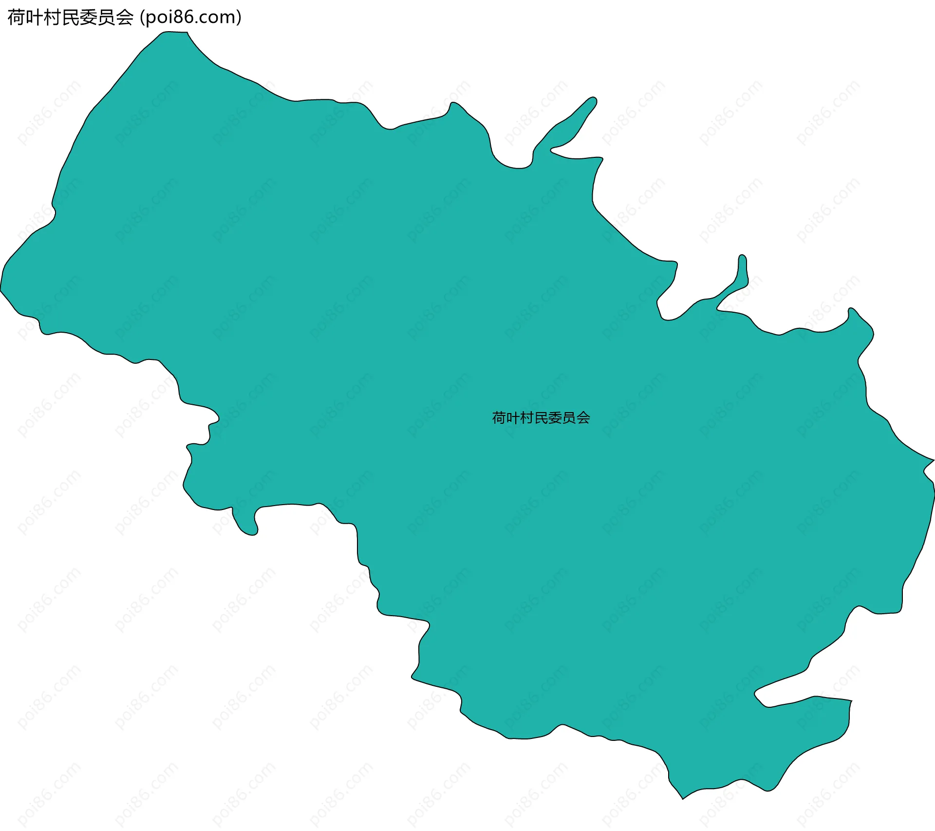 荷叶村民委员会边界地图