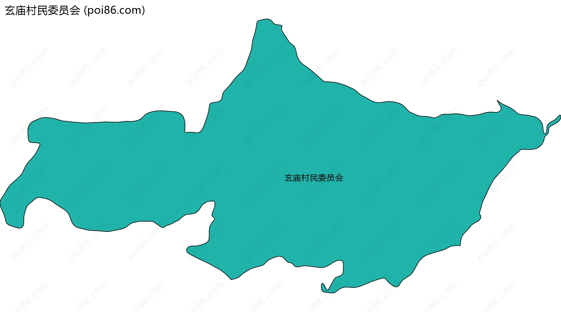 玄庙村民委员会边界地图