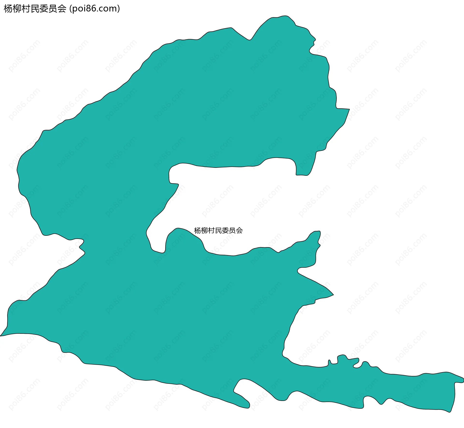 杨柳村民委员会边界地图