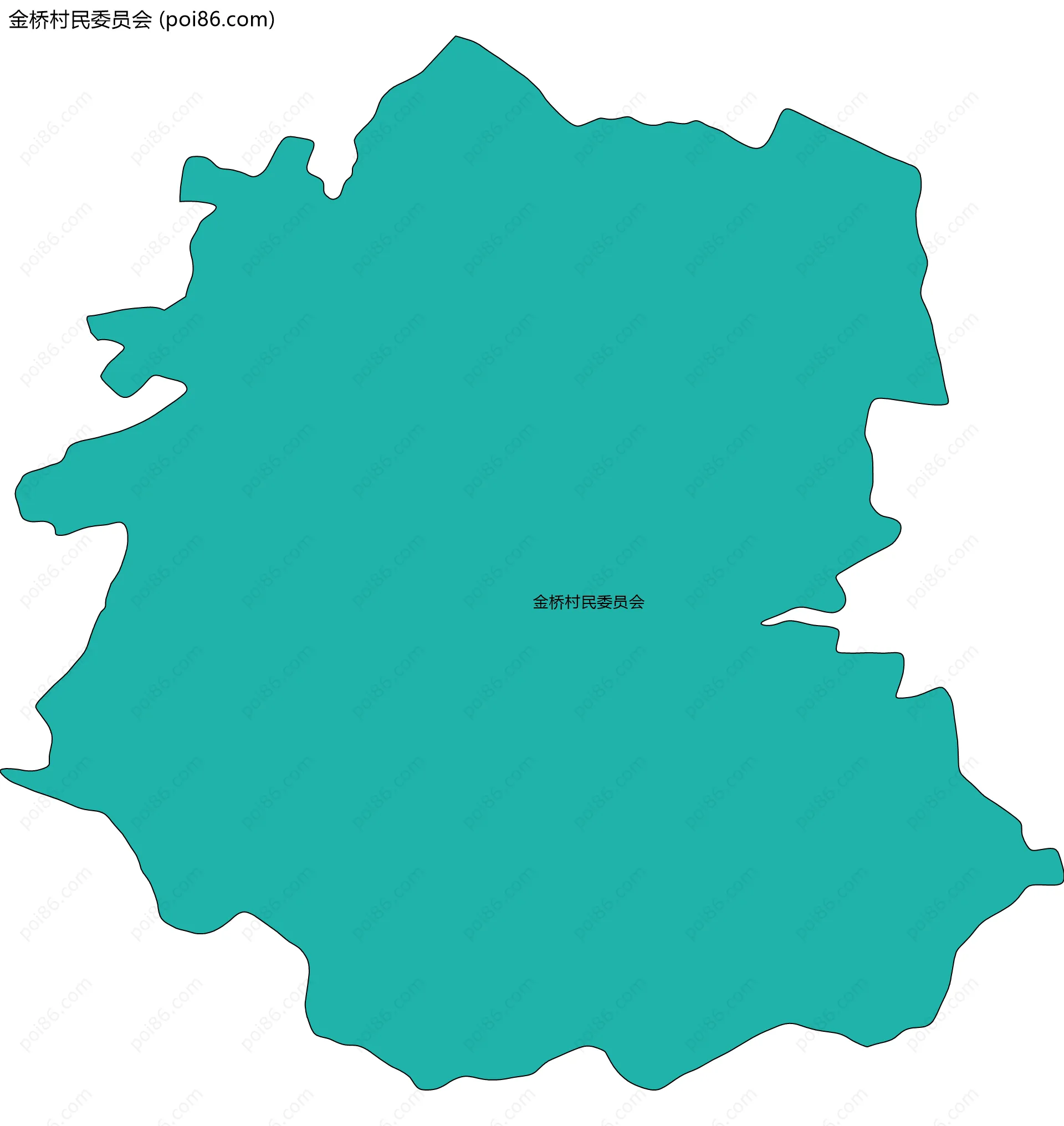 金桥村民委员会边界地图