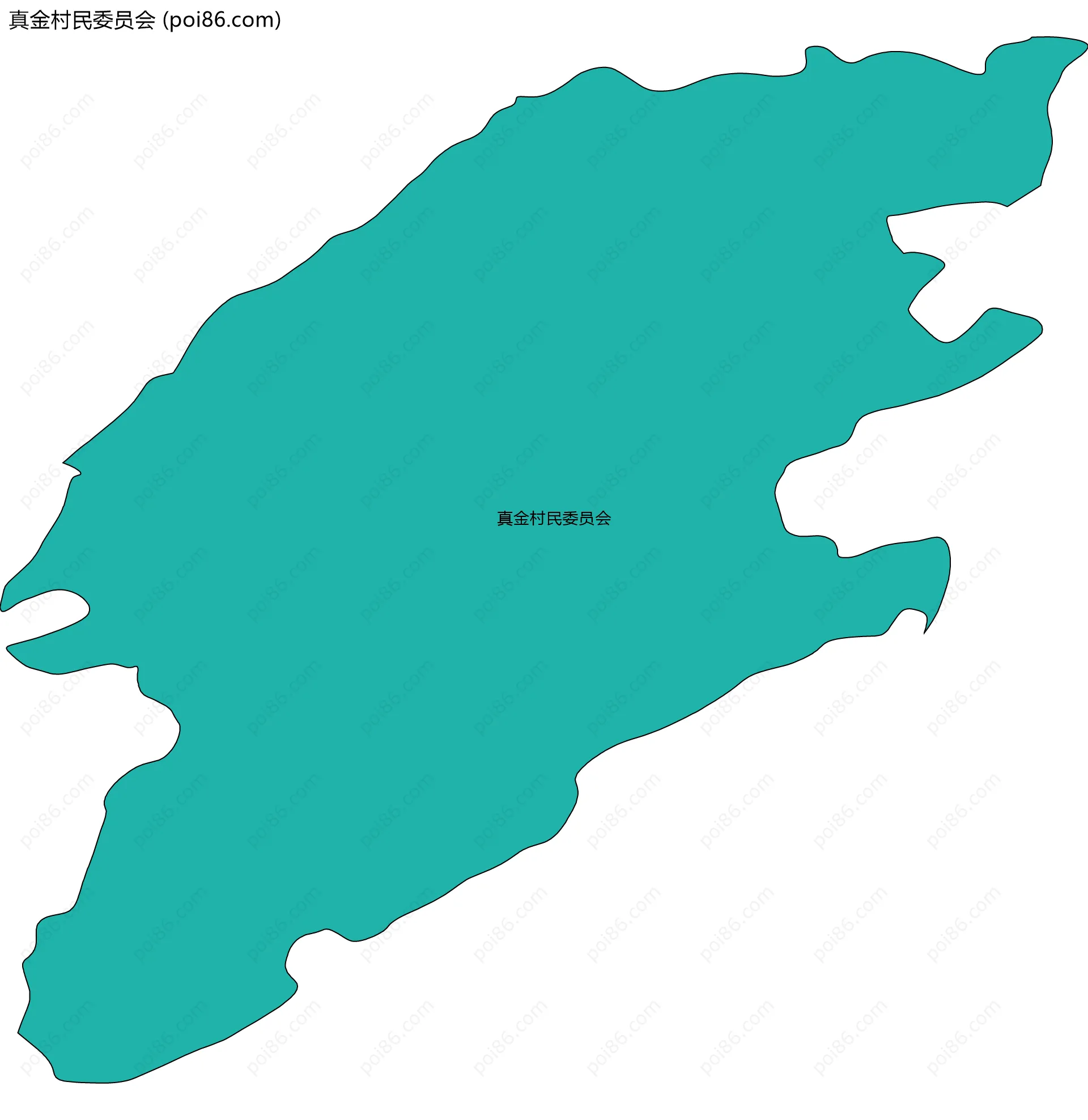 真金村民委员会边界地图