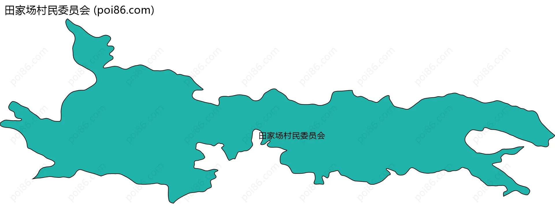 田家场村民委员会边界地图