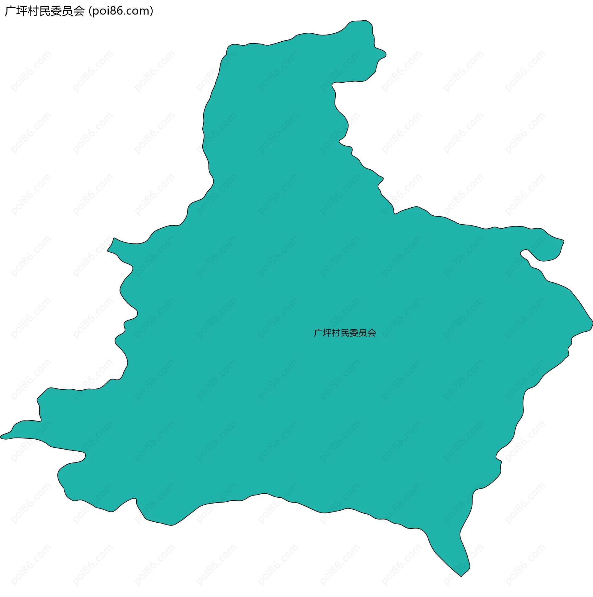 广坪村民委员会边界地图