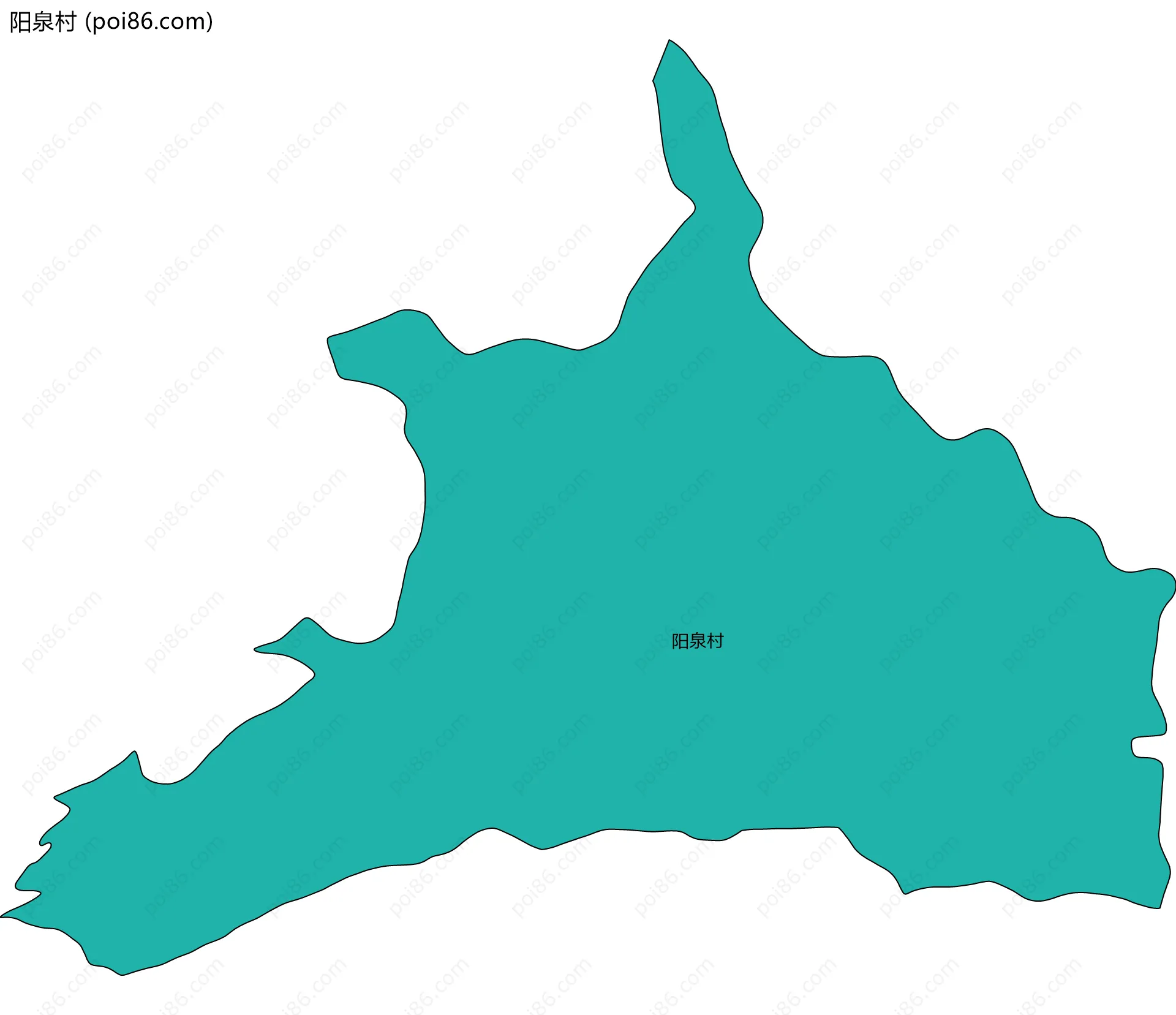 阳泉村边界地图