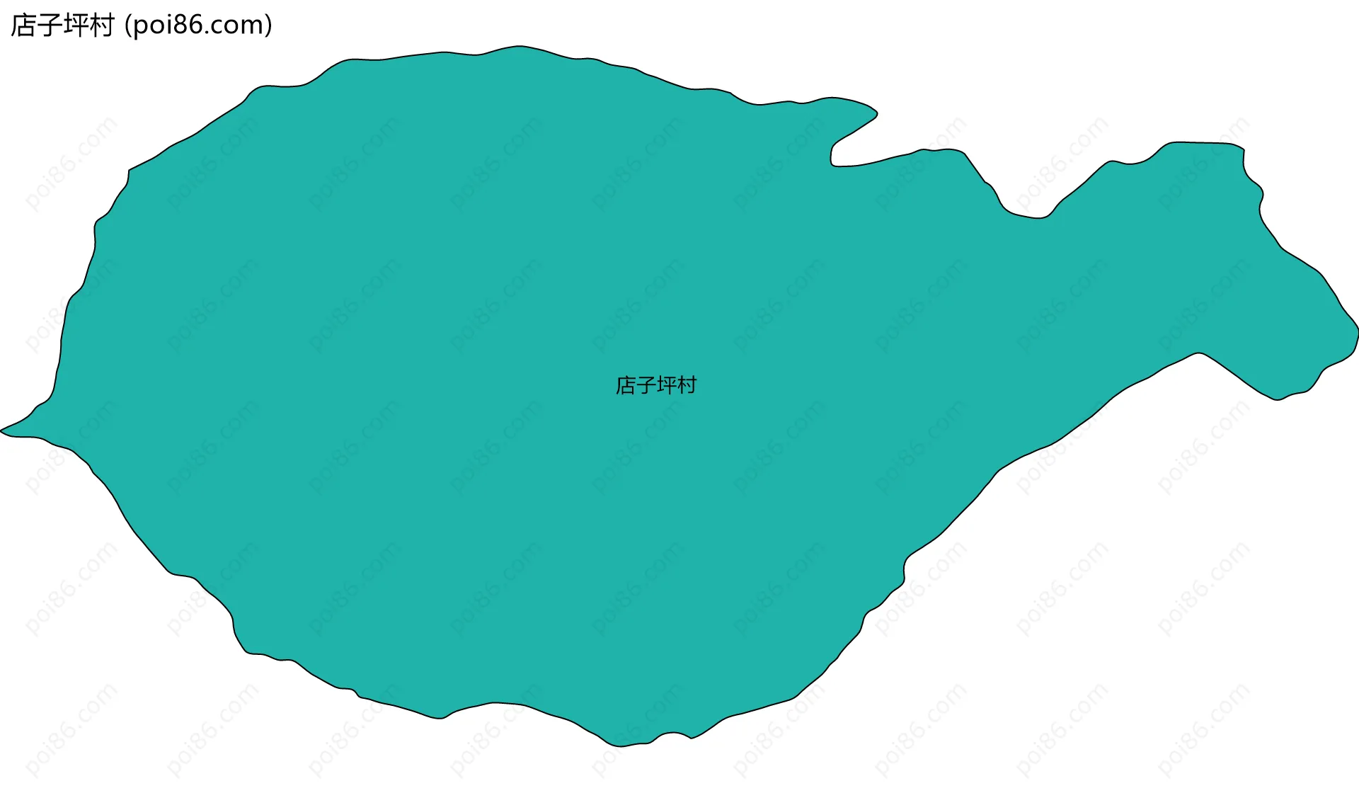 店子坪村边界地图