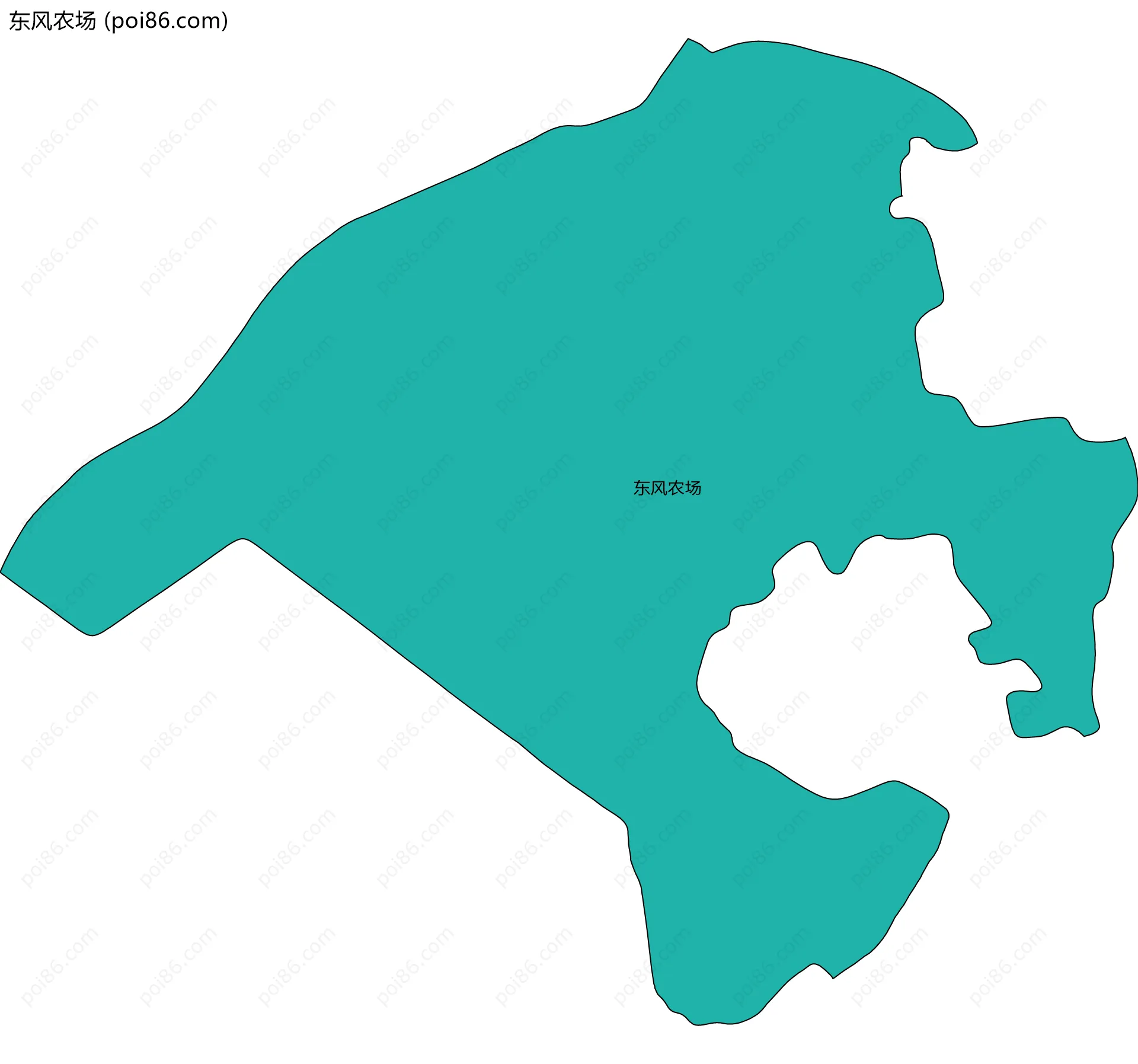 东风农场边界地图